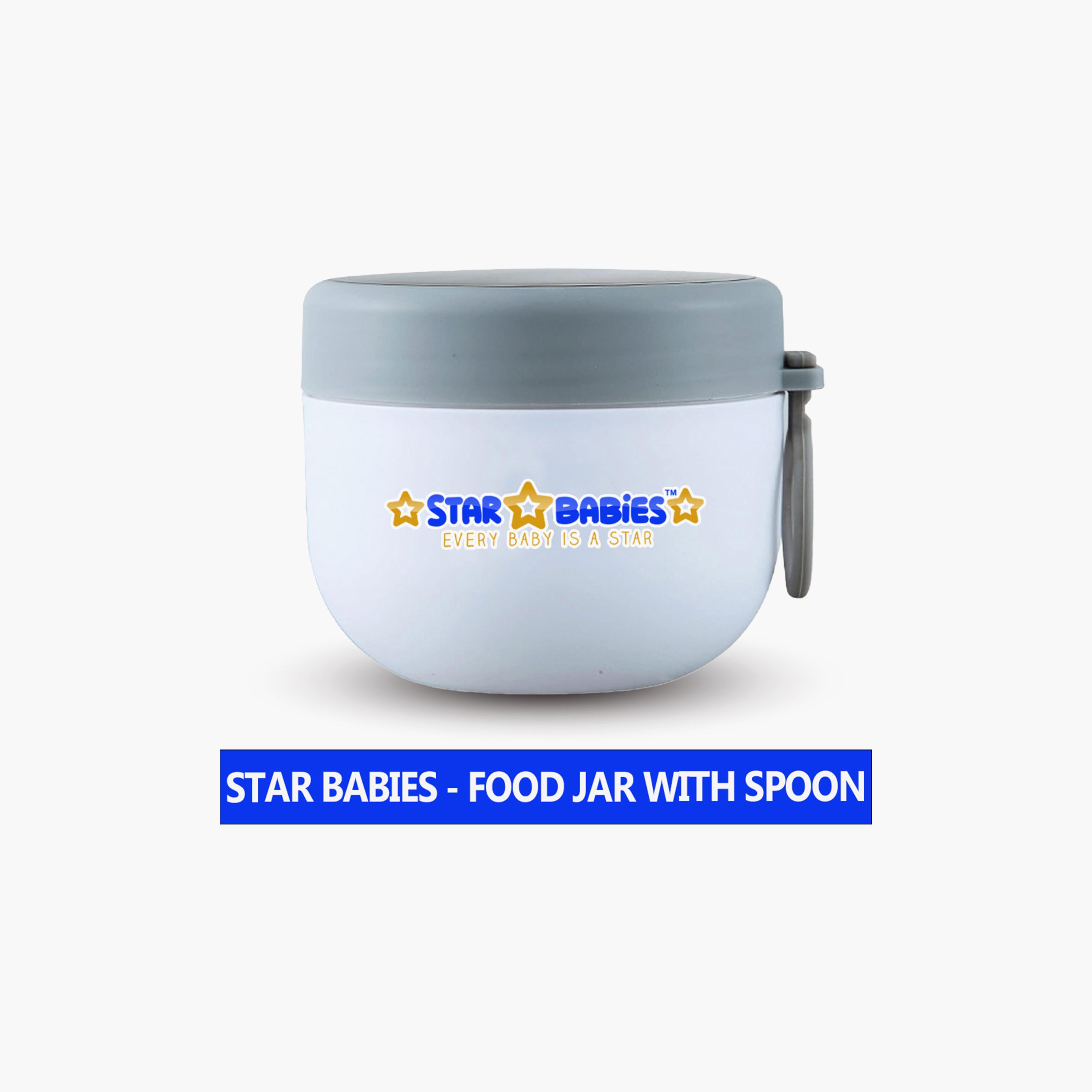 وعاء طعام ستانلس ستيل مع ملعقة وغطاء مانع للتسرب - 600 مل من ستار بيبيز-baby-feeding-mealtimeessentials-image-2