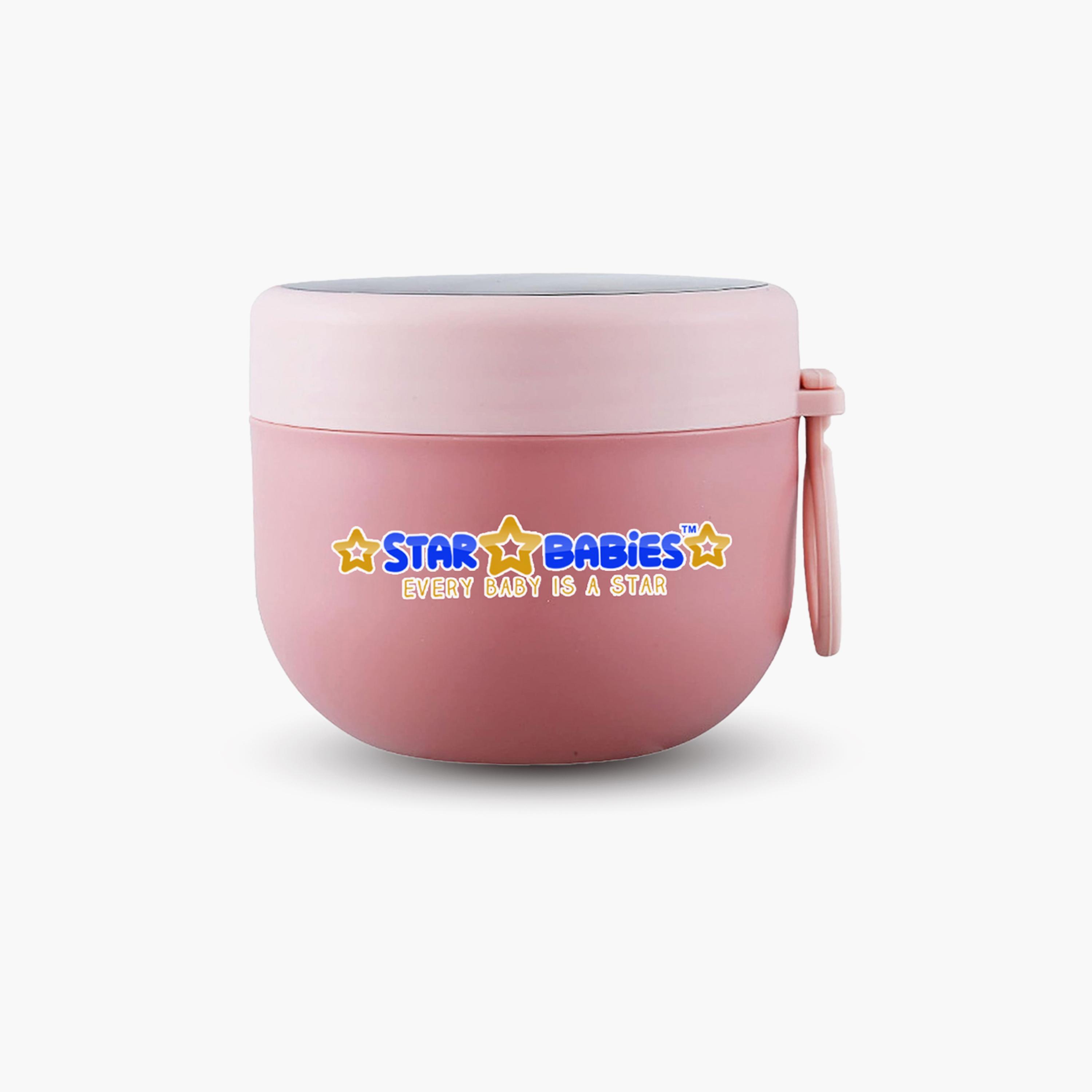 Star Babies Stainless Steel Food Jar with Spoon & Leak Proof Lid - 600 ml-baby-feeding-mealtimeessentials-image-1