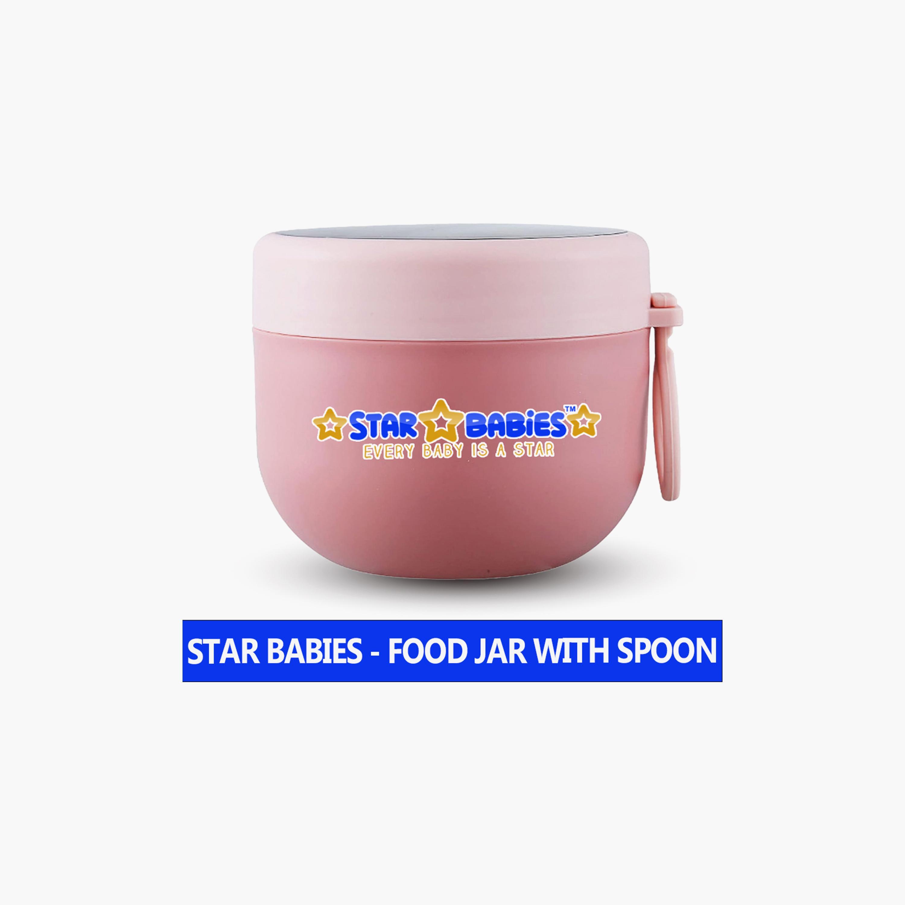 Star Babies Stainless Steel Food Jar with Spoon & Leak Proof Lid - 600 ml-baby-feeding-mealtimeessentials-image-2