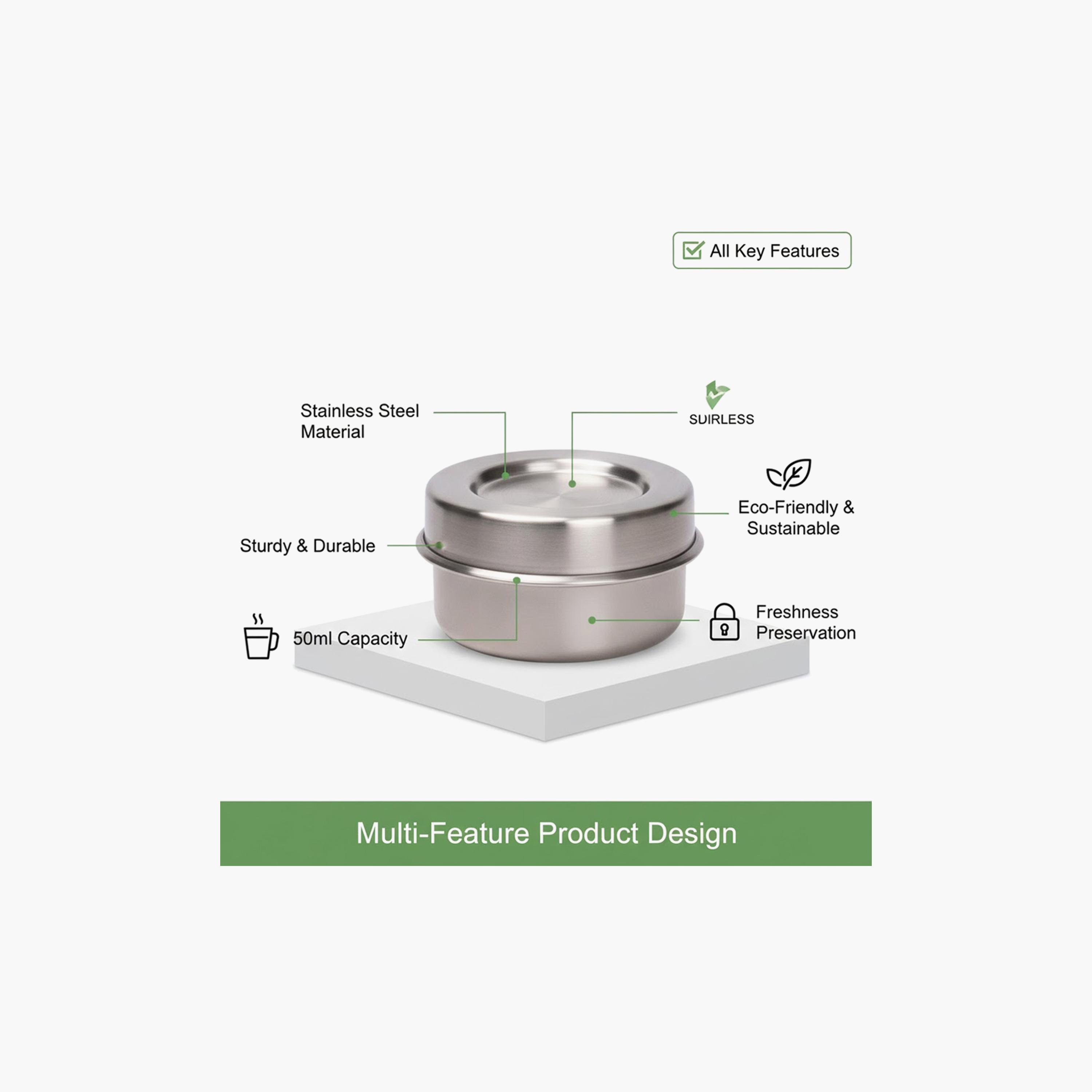 Star Babies Stainless Steel Leakproof Food Storage Container - 50 ml-baby-feeding-mealtimeessentials-image-4