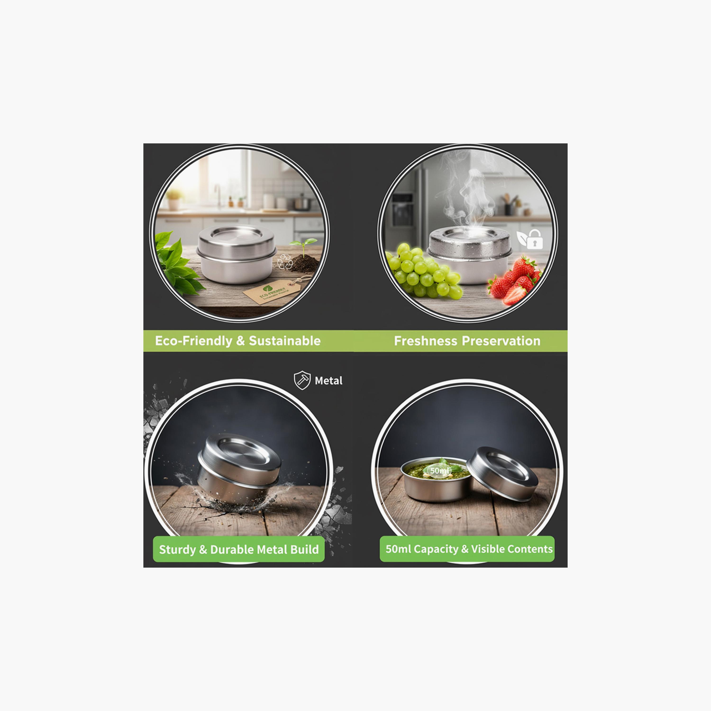 Star Babies Stainless Steel Leakproof Food Storage Container - 50 ml-baby-feeding-mealtimeessentials-image-5