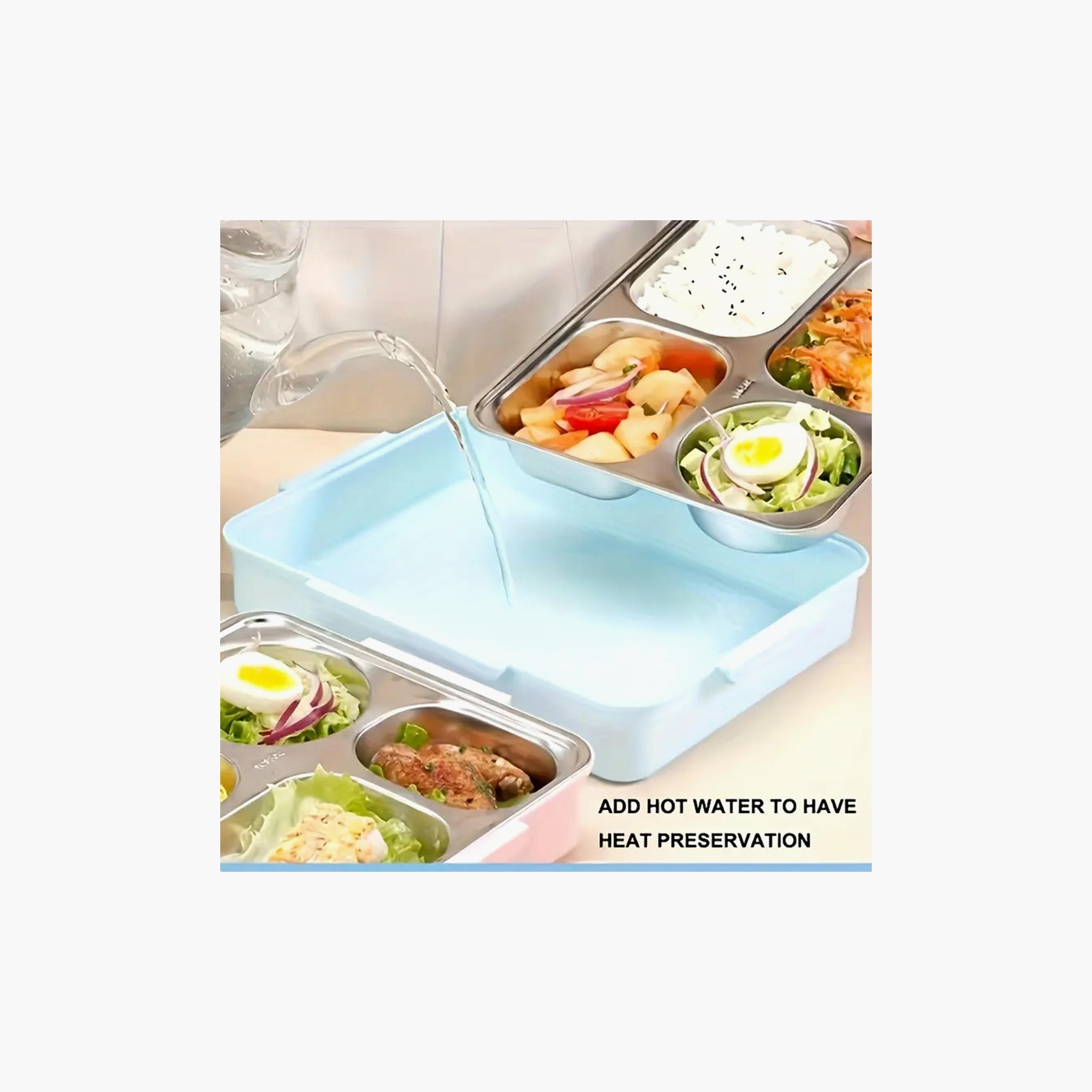 Star Babies 304 Stainless Steel Bento Lunch Box with 5 Compartments and Leak-Proof Lid-school-lunchessentials-lunchboxes-image-5