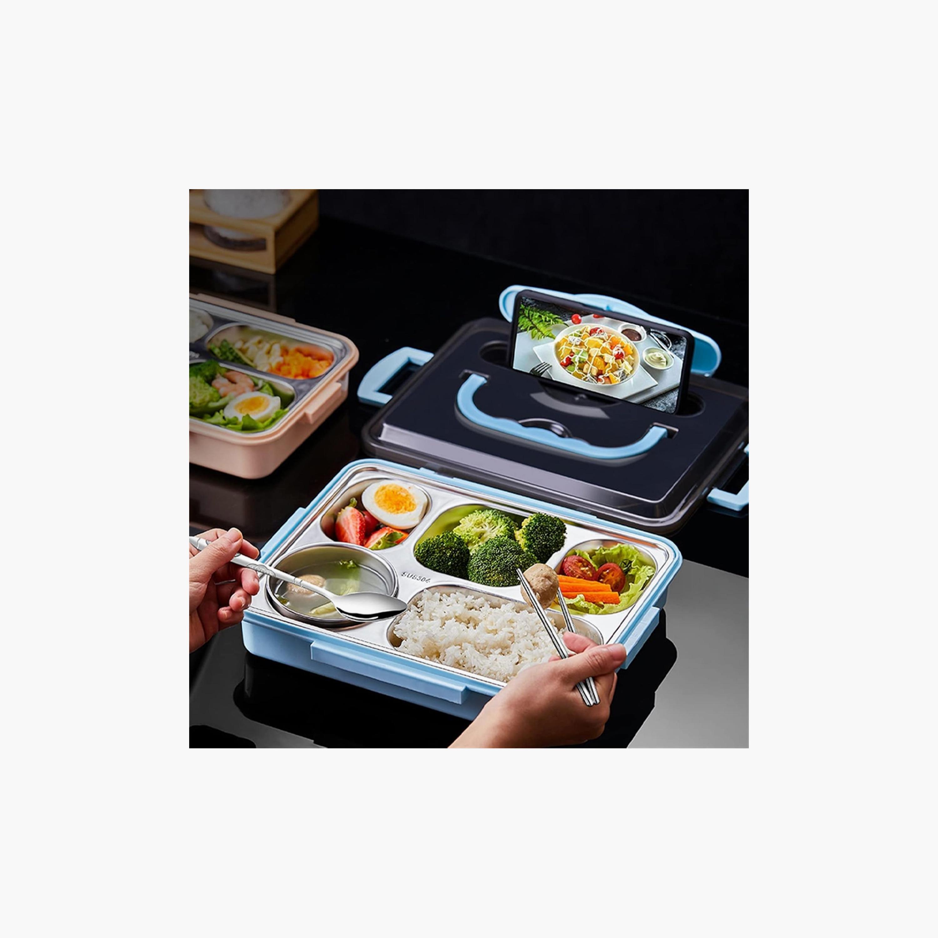 صندوق غداء بينتو ستانلس ستيل 304 بـ 5 أقسام وغطاء مانع للتسرب من ستار بيبيز-school-lunchessentials-lunchboxes-image-8