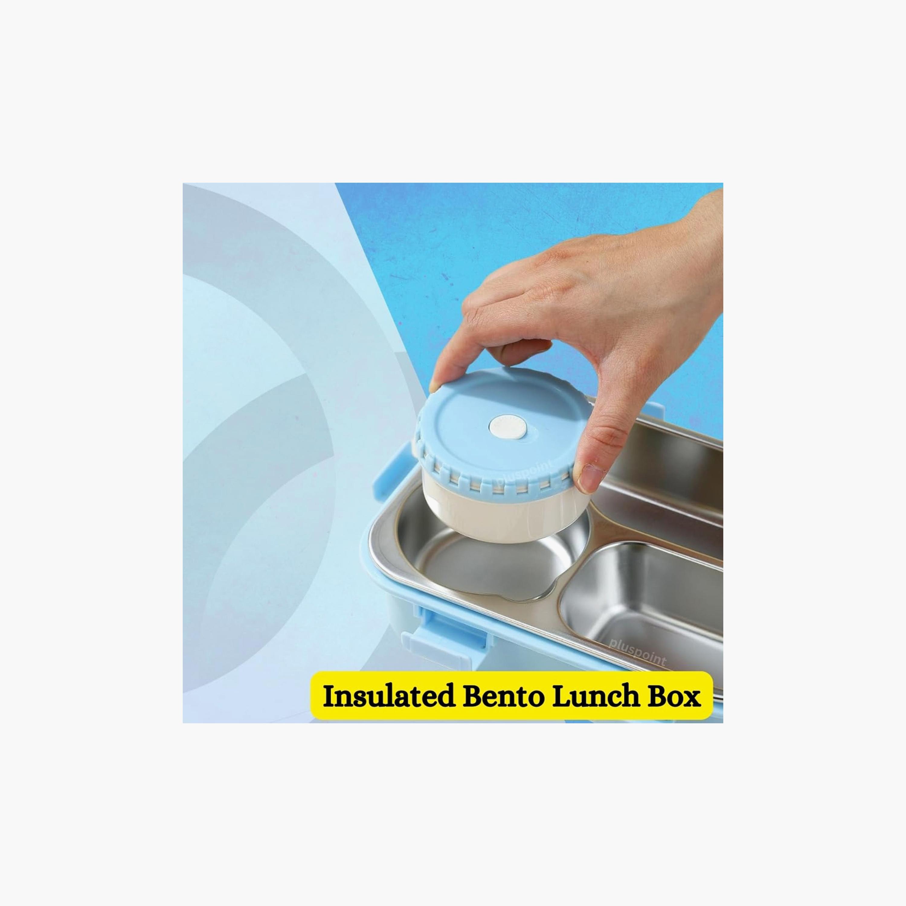 Star Babies 304 Stainless Steel Bento Lunch Box with 4 Compartments and Leak-Proof Lid-school-lunchessentials-lunchboxes-image-5