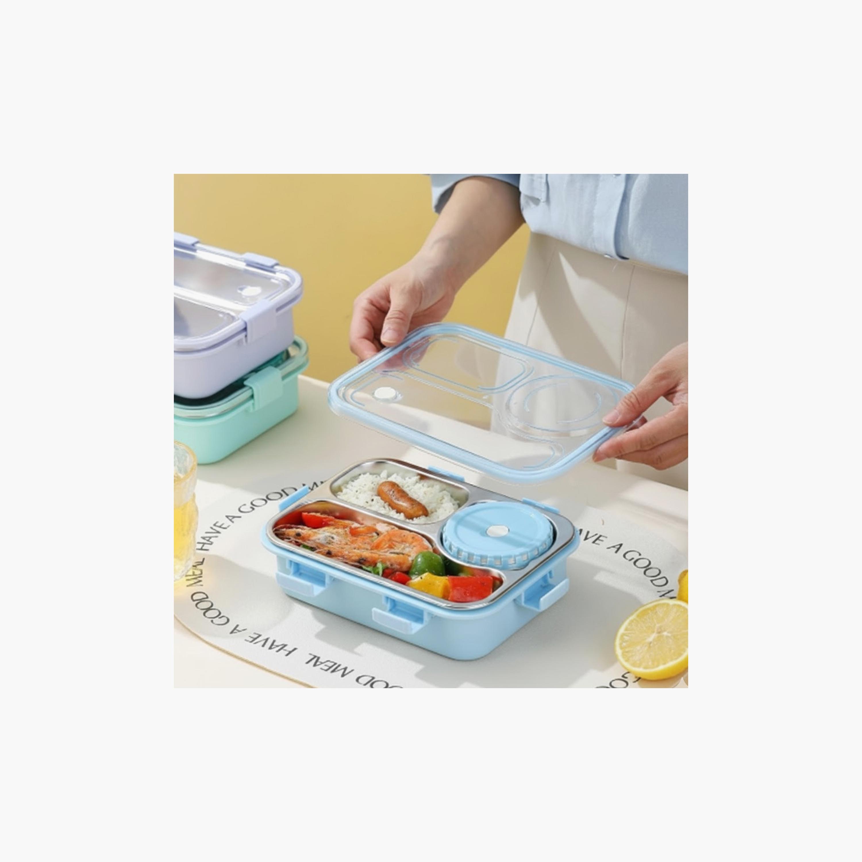 Star Babies 304 Stainless Steel Bento Lunch Box with 4 Compartments and Leak-Proof Lid-school-lunchessentials-lunchboxes-image-8