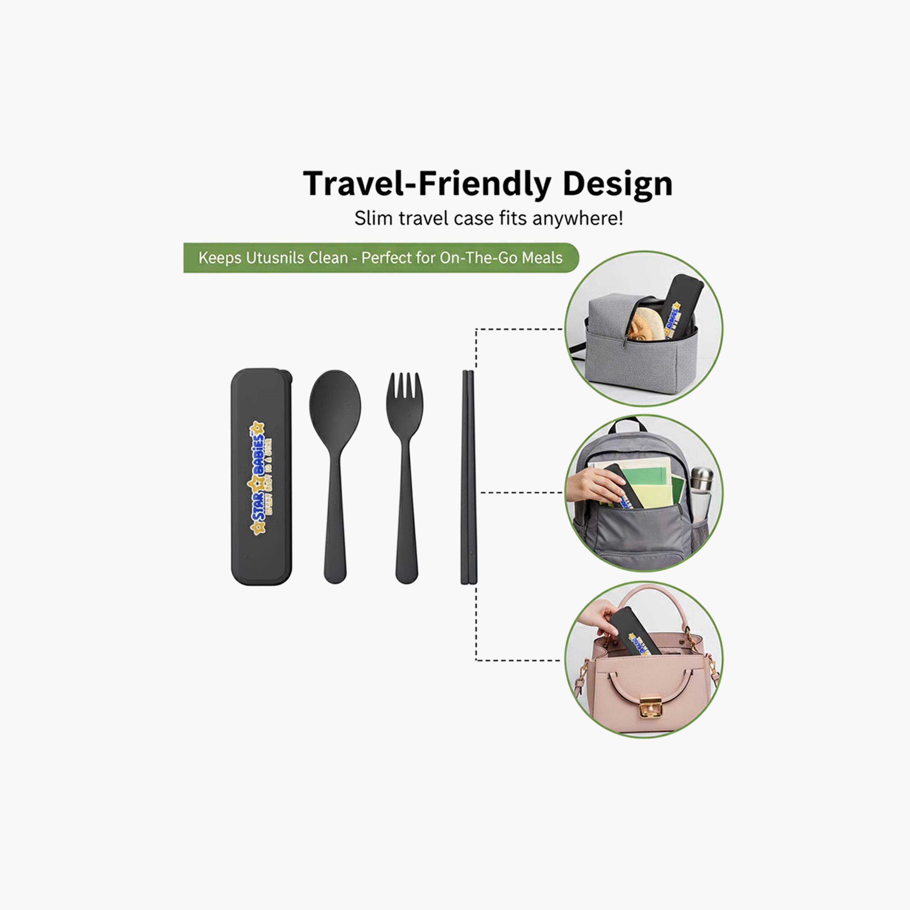 Star Babies Organic Spoon, Fork & Chopsticks Set with Case-baby-feeding-mealtimeessentials-image-5