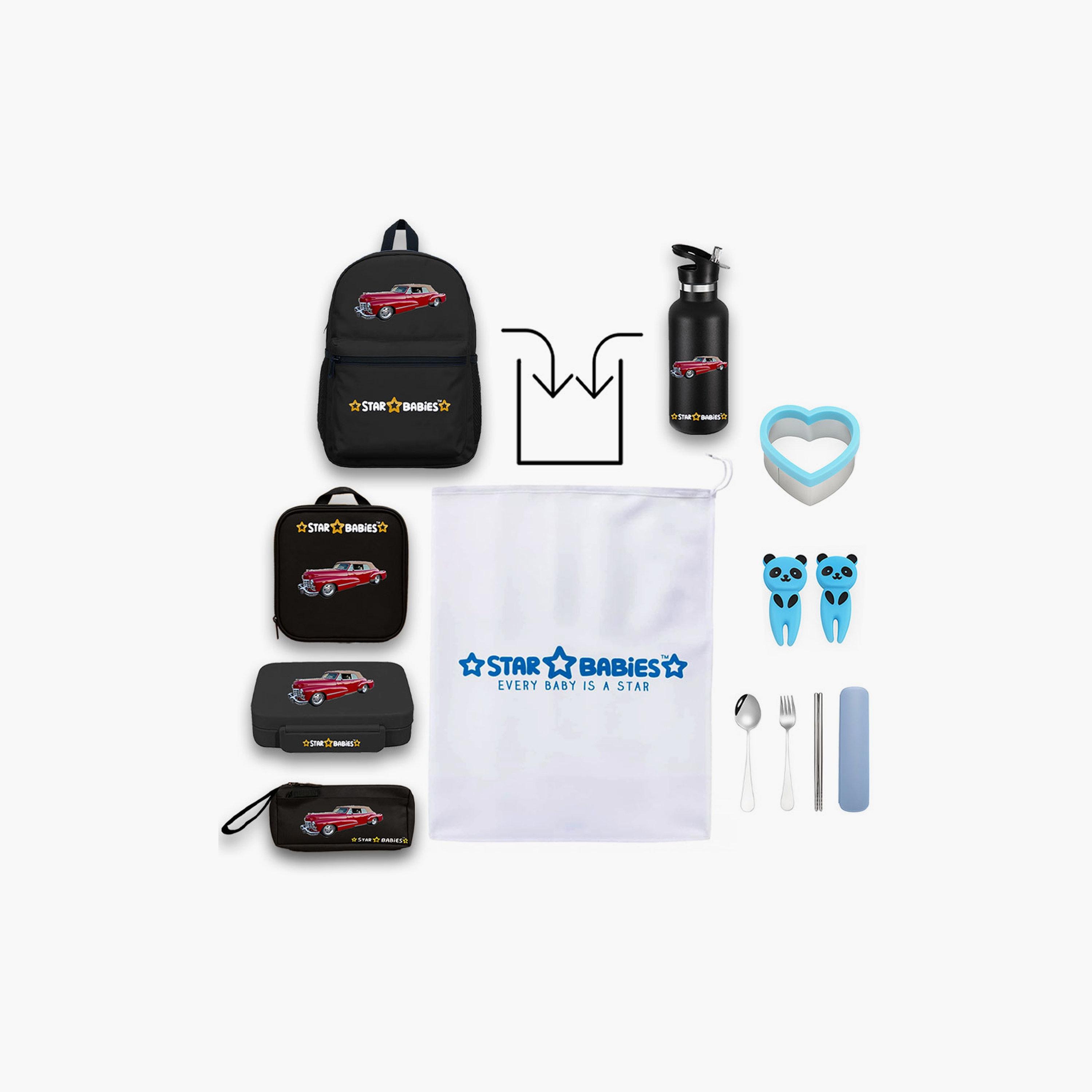 مجموعة حقيبة ظهر 4 قطع مقاس 16 بوصة من ستار بيبيز مع هدايا مجانية - السيارة-school-bagsandbackpacks-sets-image-5