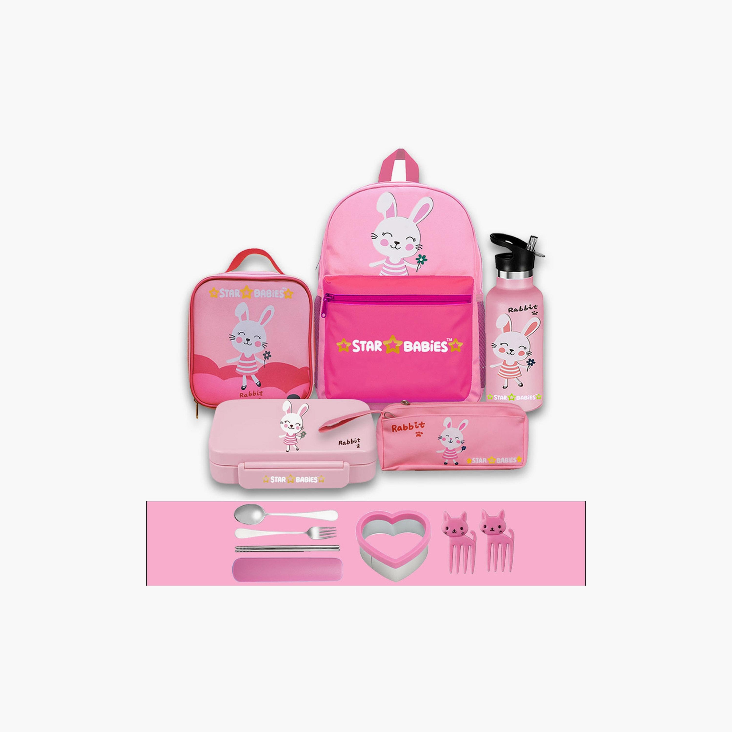 Star Babies 4-Piece 16" Backpack Set with Free Gifts - Bunny-school-bagsandbackpacks-sets-image-1