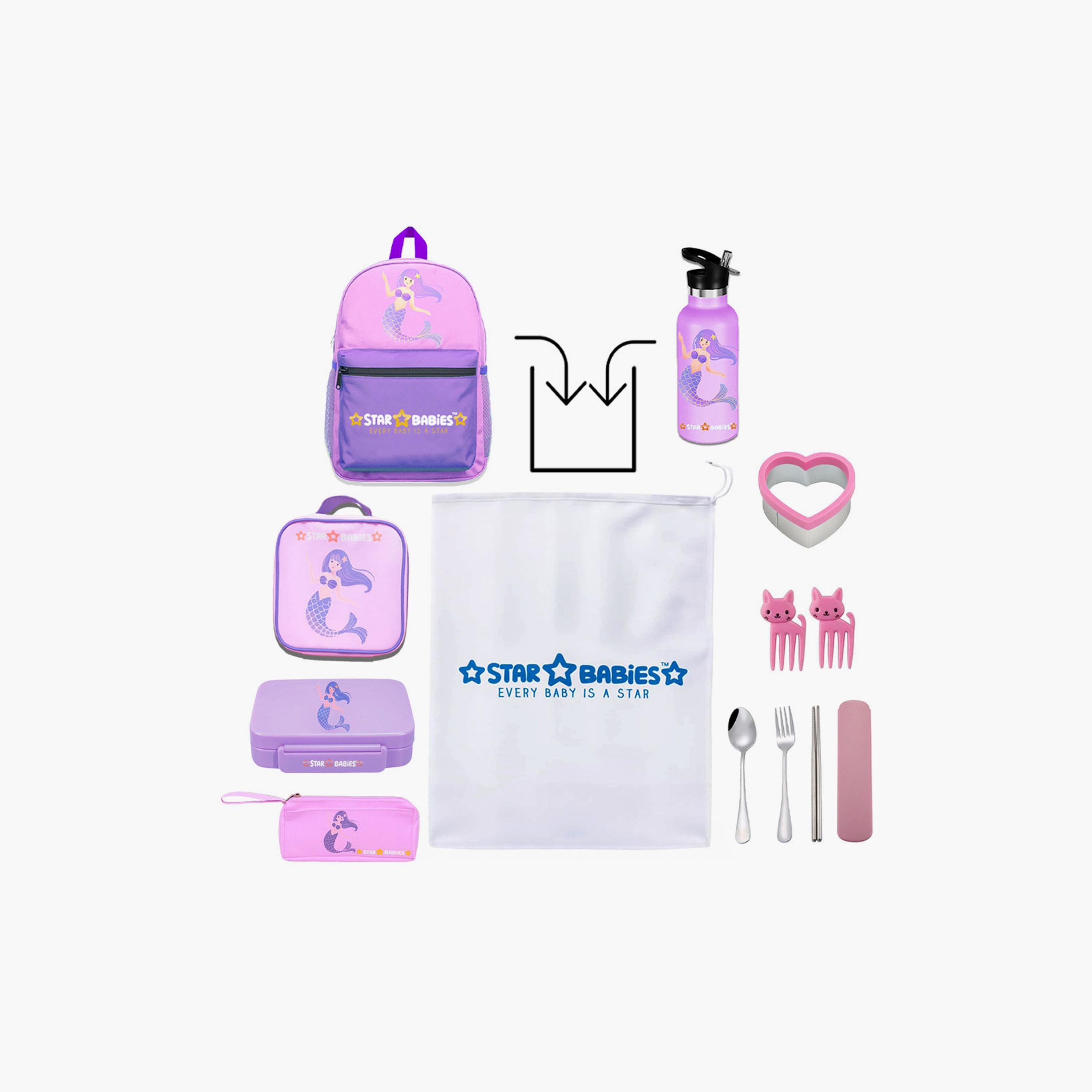 Star Babies 4-Piece 16" Backpack Set with Free Gifts - Mermaid-school-bagsandbackpacks-sets-image-5