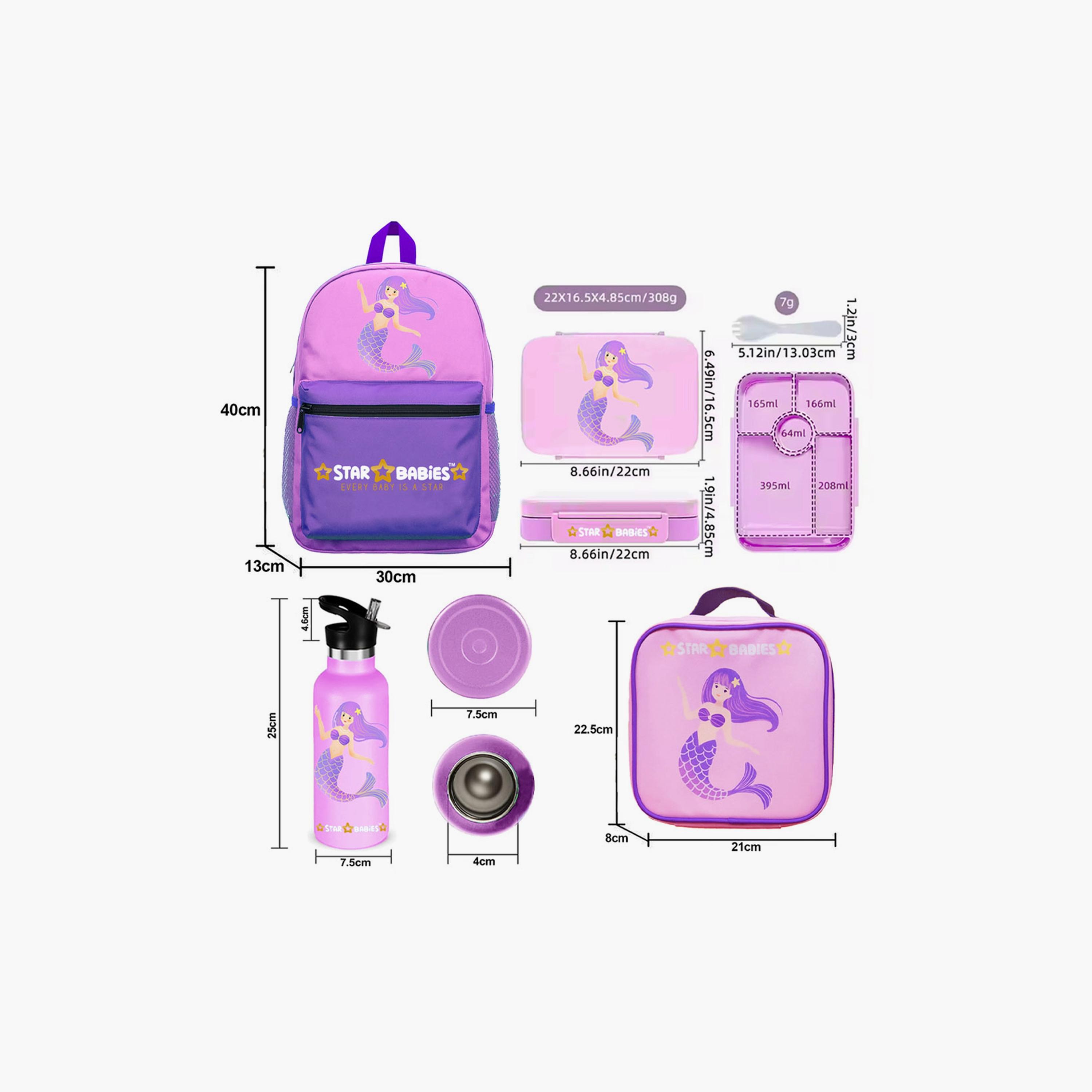 Star Babies 4-Piece 16" Backpack Set with Free Gifts - Mermaid-school-bagsandbackpacks-sets-image-7