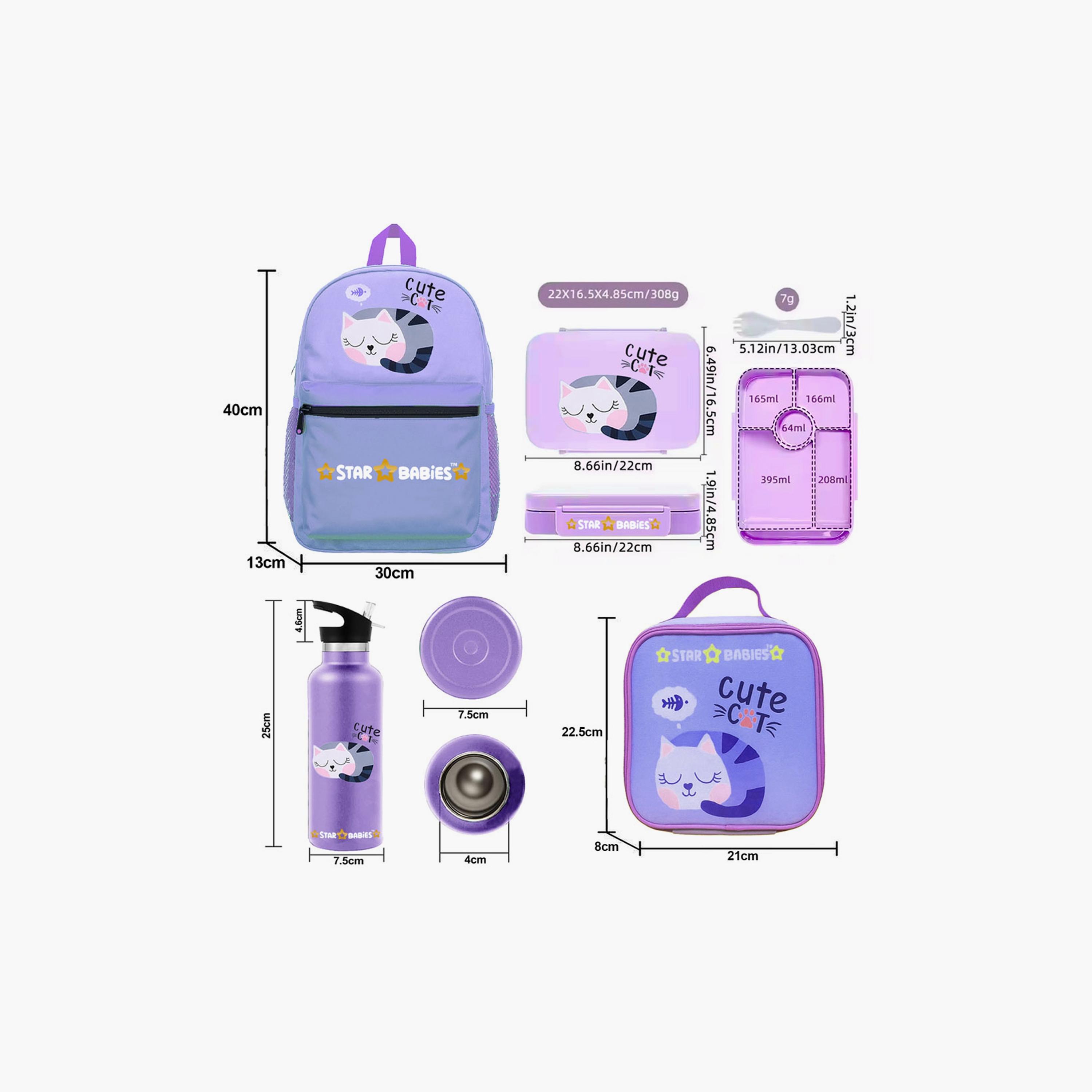 Star Babies 4-Piece 16" Backpack Set with Free Gifts - Cute Cat-school-bagsandbackpacks-sets-image-7