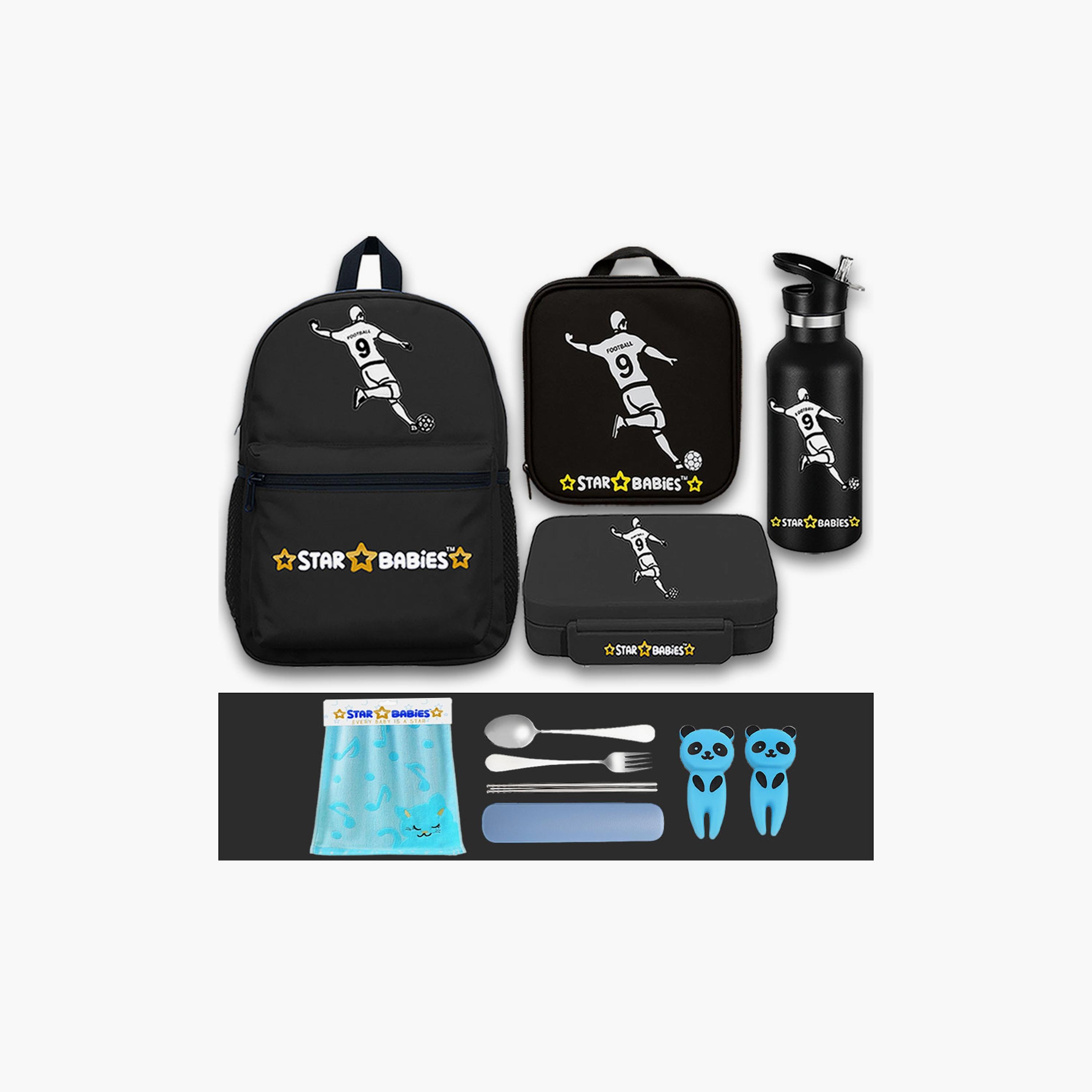 Star Babies 4-Piece 16" School Bag with Free Gifts - Football-school-bagsandbackpacks-sets-image-1