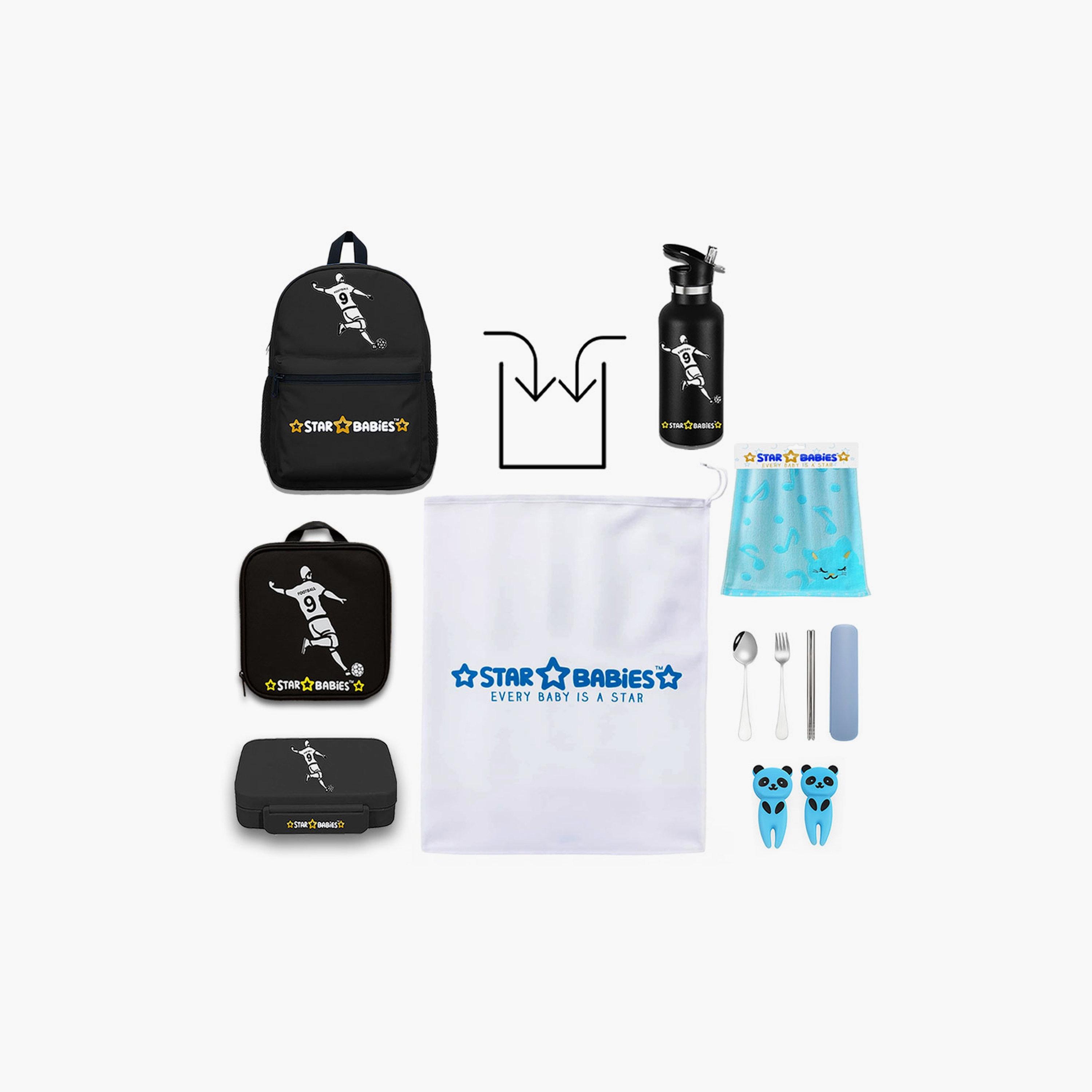 Star Babies 4-Piece 16" School Bag with Free Gifts - Football-school-bagsandbackpacks-sets-image-8