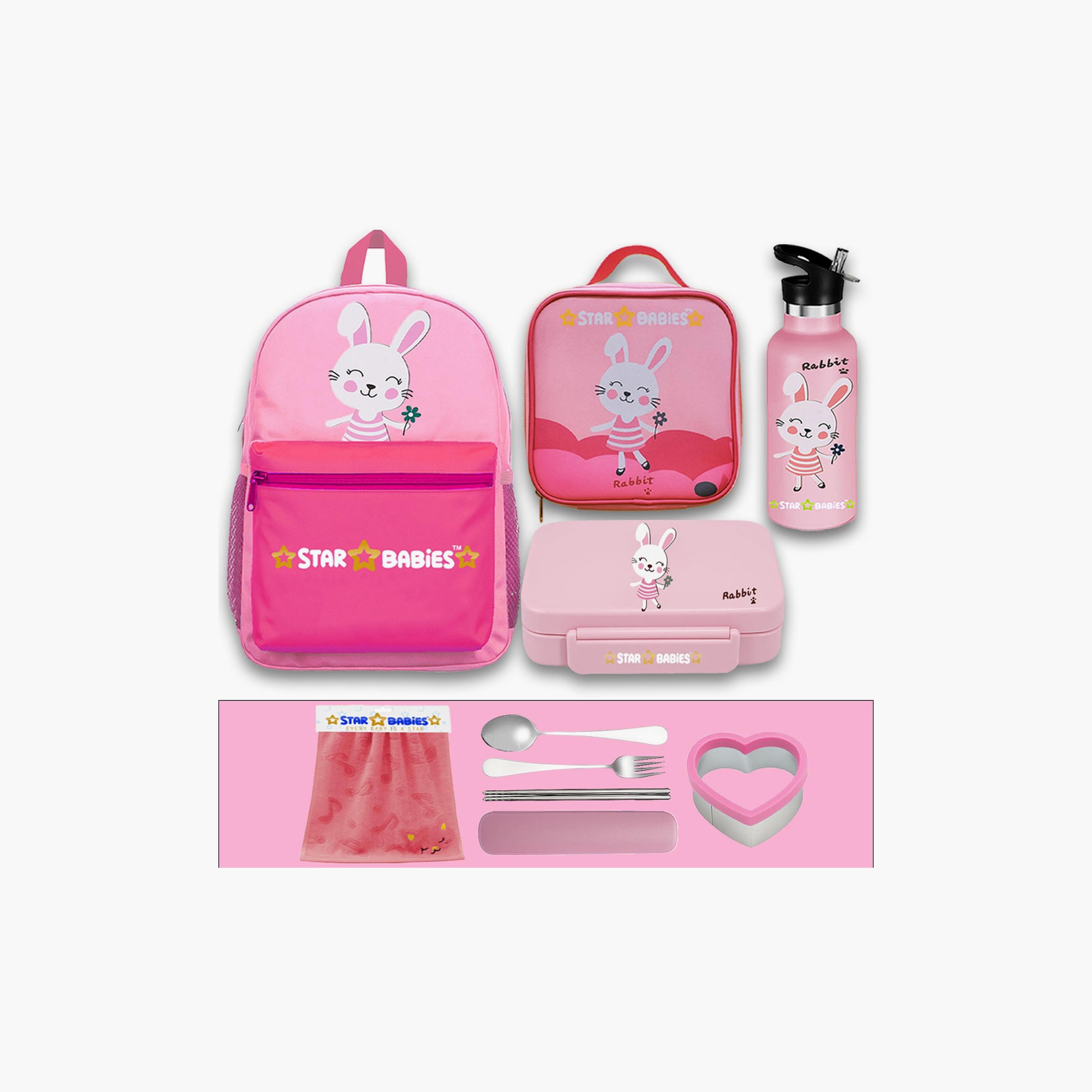 Star Babies 4-Piece 16" School Bag with Free Gifts - Bunny-school-bagsandbackpacks-sets-image-1
