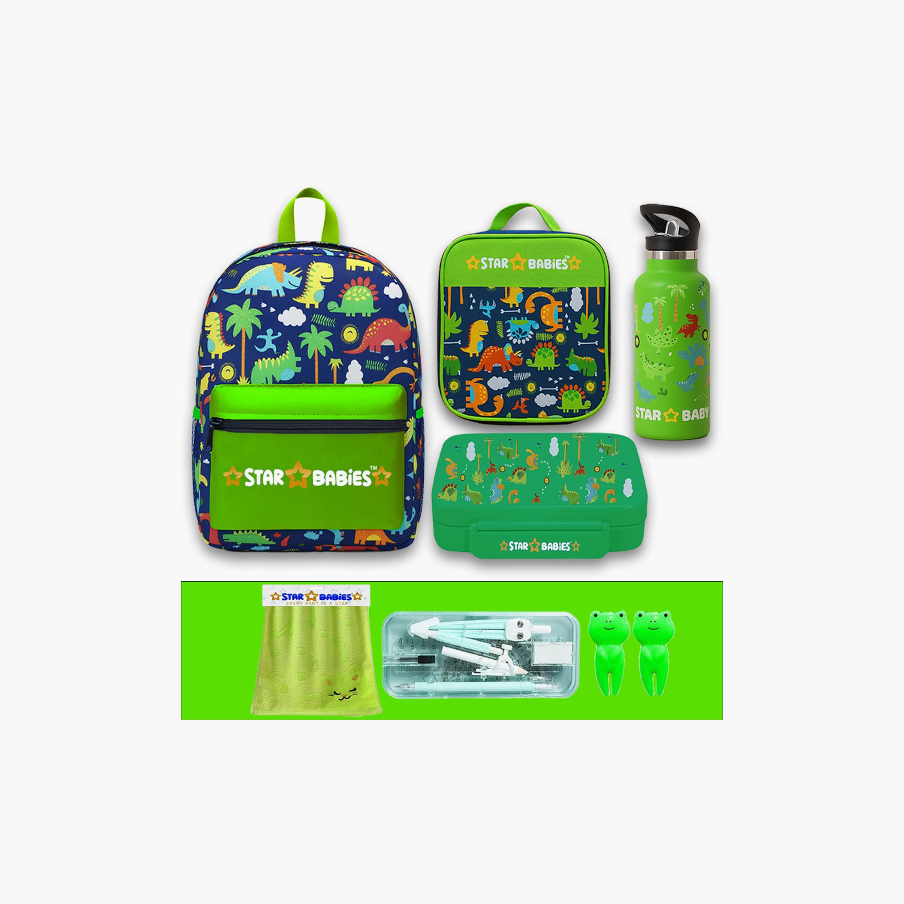 Star Babies 4-Piece 16" School Bag with Free Gifts - Dinosaurs-school-bagsandbackpacks-sets-image-1