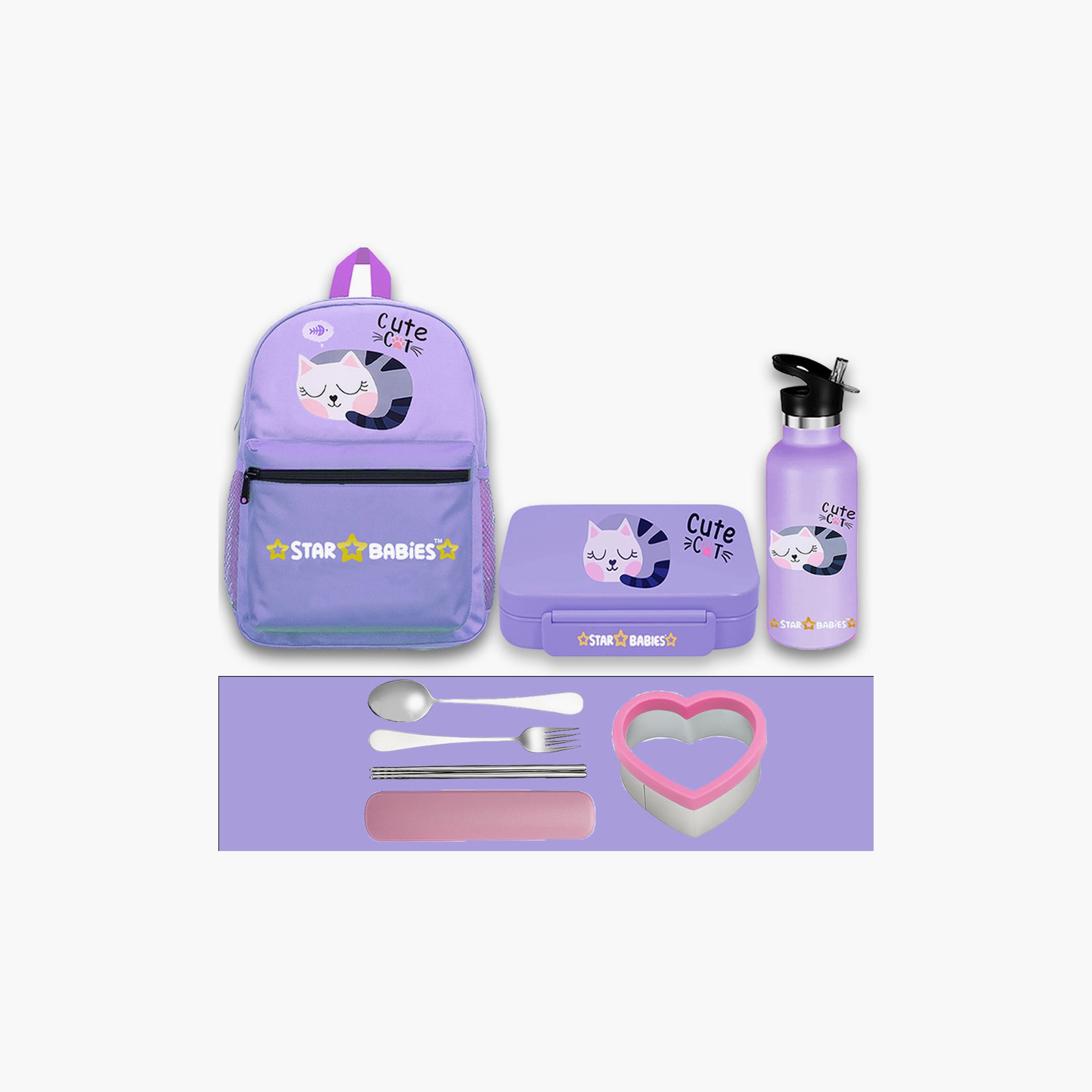 Star Babies 3-Piece 16" Backpack with Free Gifts - Cute Cat-school-bagsandbackpacks-sets-image-1