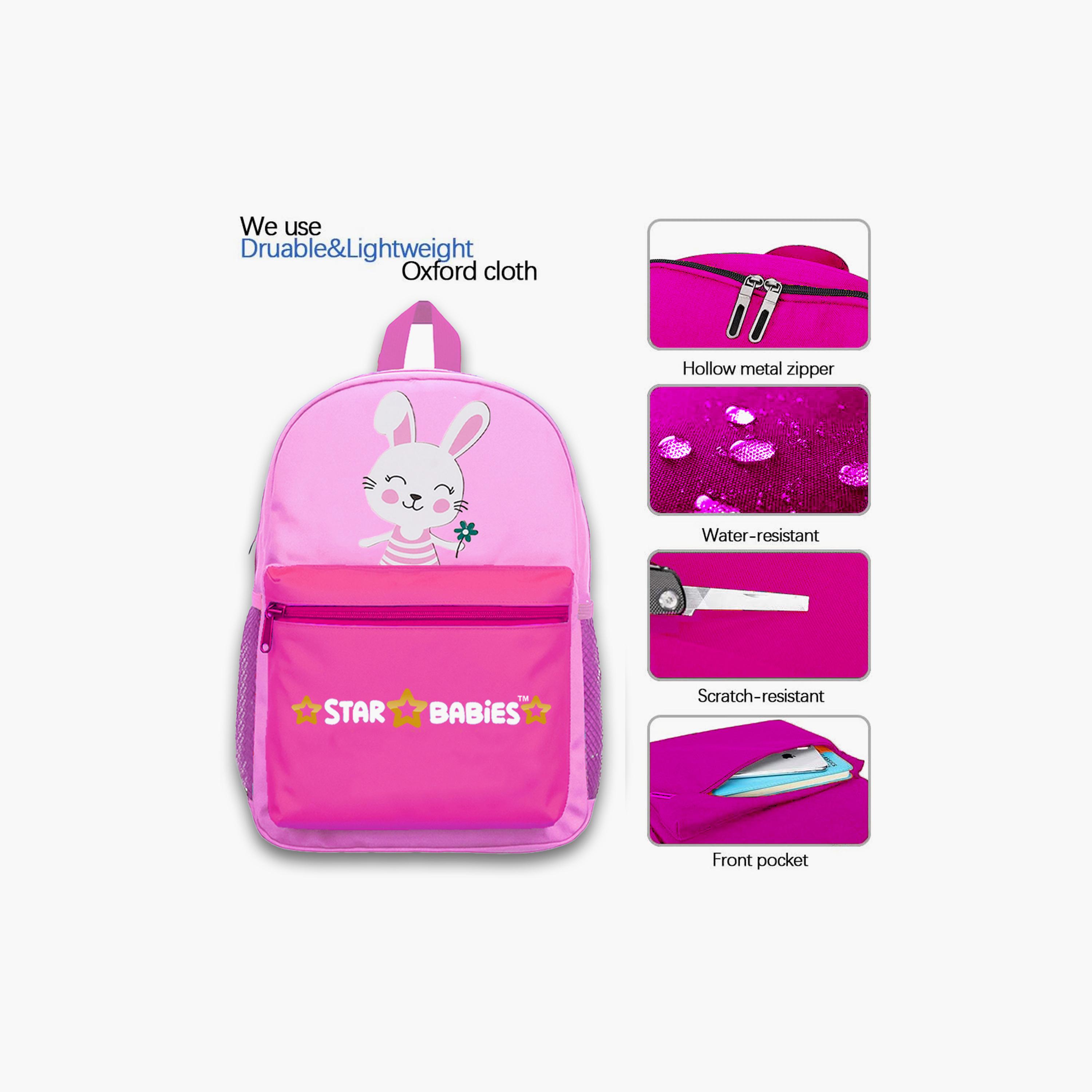 حقيبة ظهر مقاس 16 بوصة وصندوق غداء بينتو من ستار بيبيز مع هدايا مجانية - الأرنب-school-bagsandbackpacks-sets-image-6