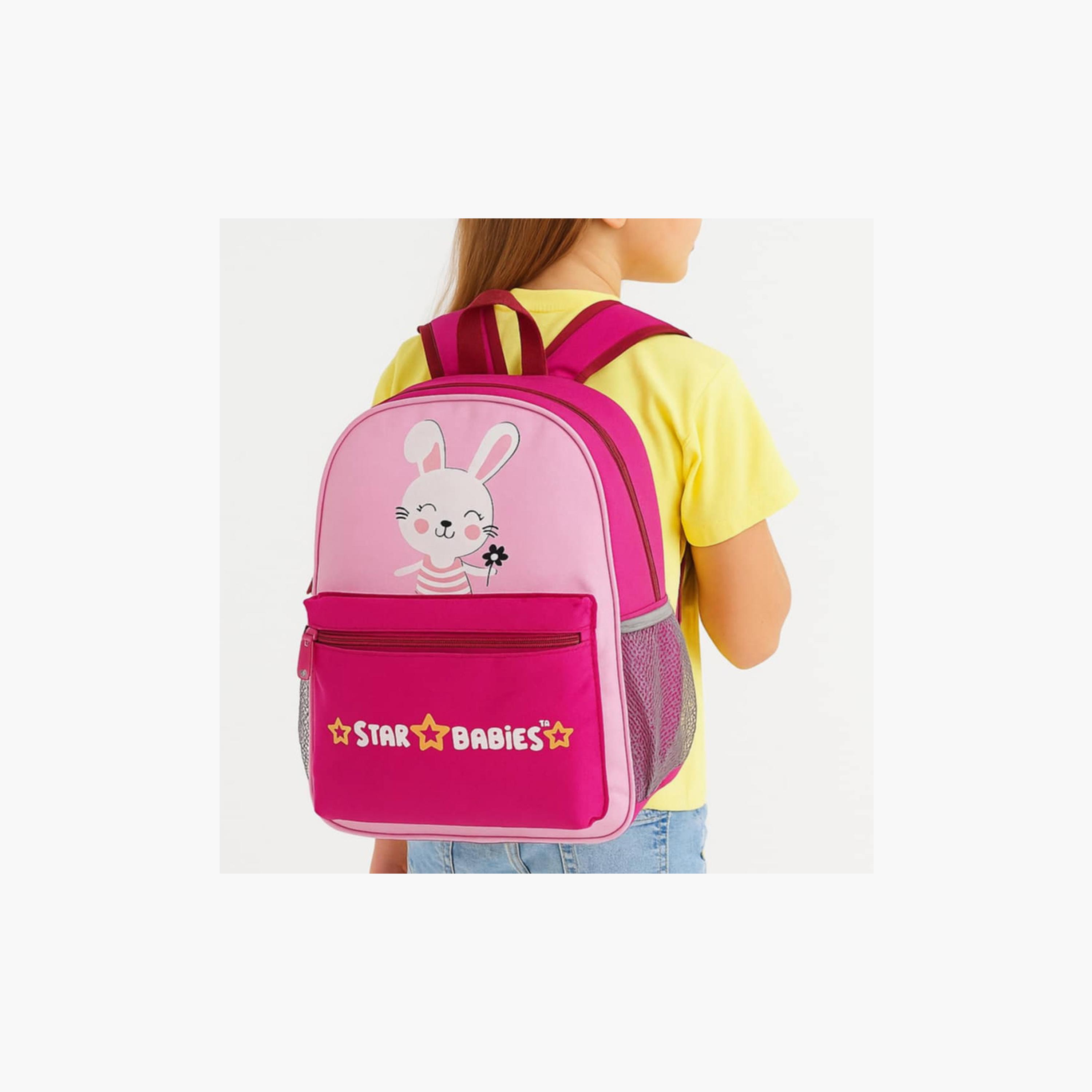 حقيبة ظهر مقاس 16 بوصة وصندوق غداء بينتو من ستار بيبيز مع هدايا مجانية - الأرنب-school-bagsandbackpacks-sets-image-5