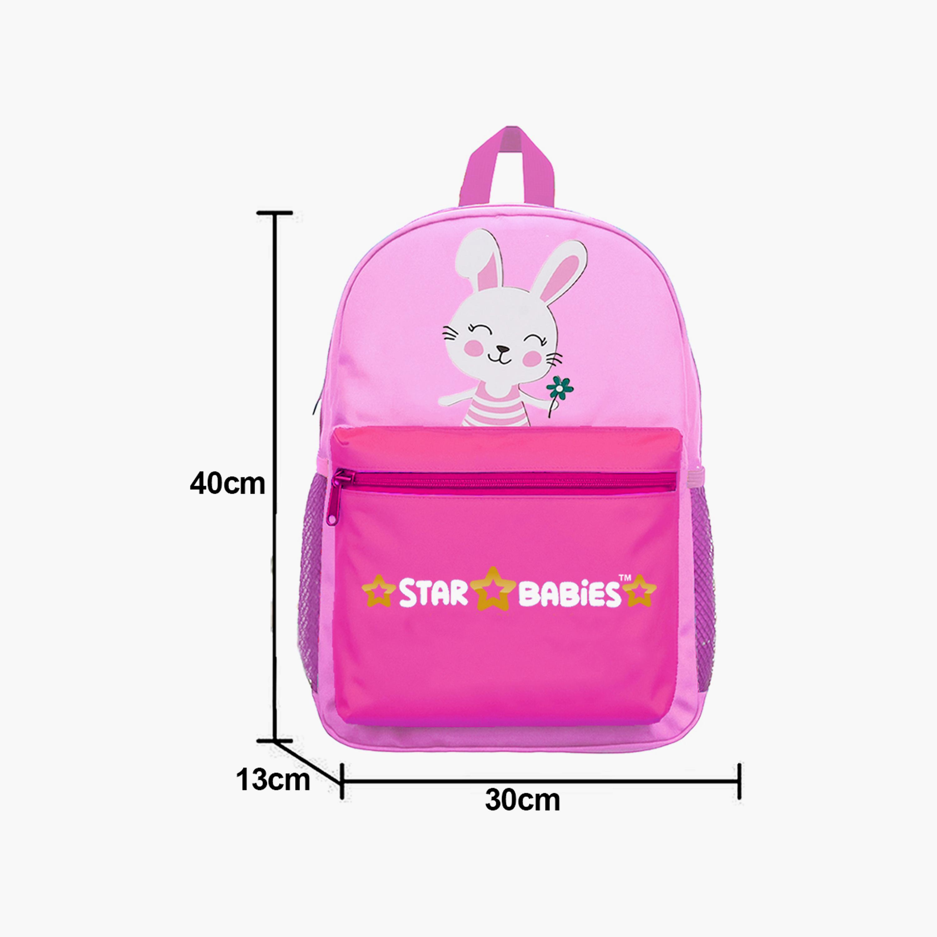 حقيبة ظهر مقاس 16 بوصة وصندوق غداء بينتو من ستار بيبيز مع هدايا مجانية - الأرنب-school-bagsandbackpacks-sets-image-4