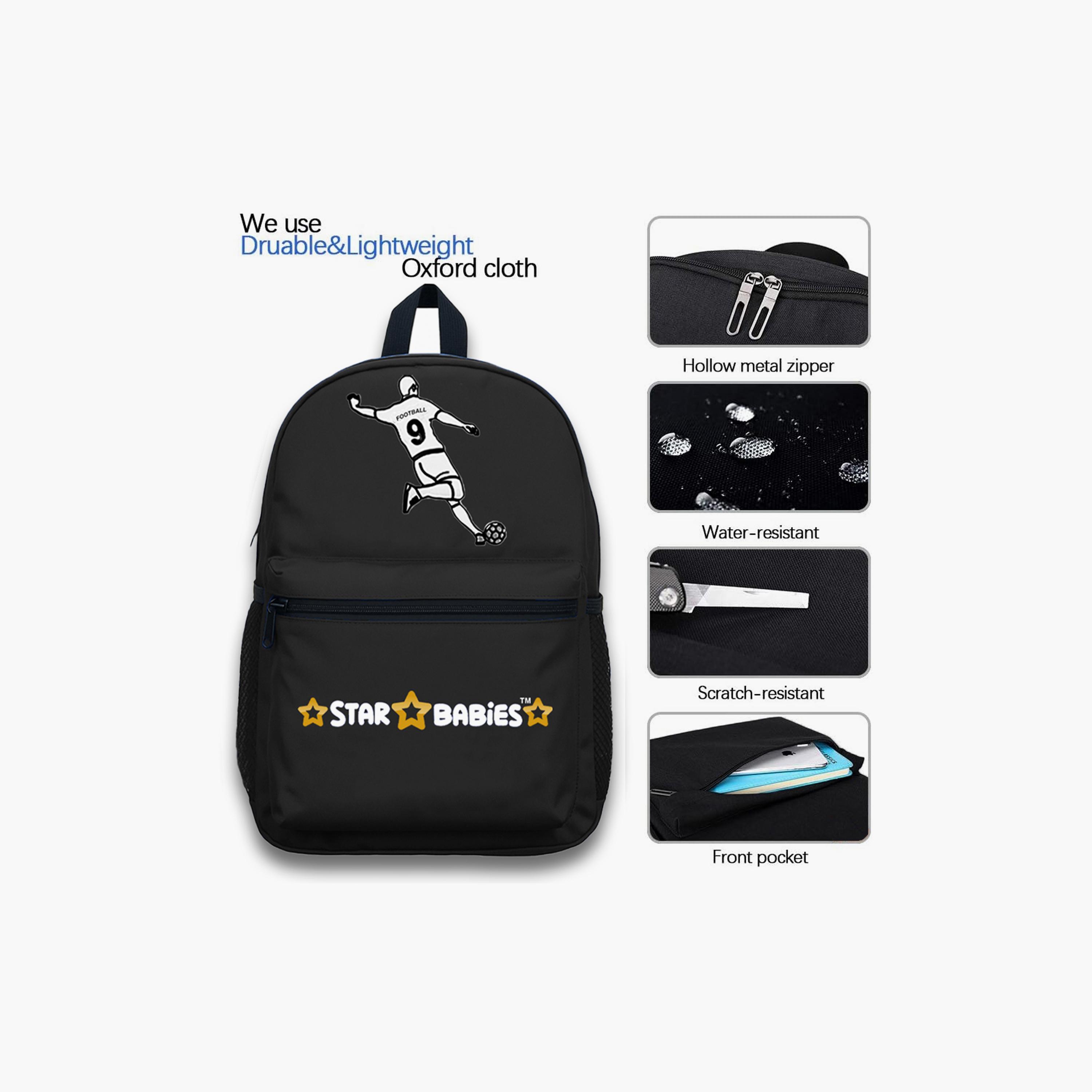 Star Babies 16" Backpack and 500 ml Food Jar with Free Gifts - Football-school-bagsandbackpacks-sets-image-2