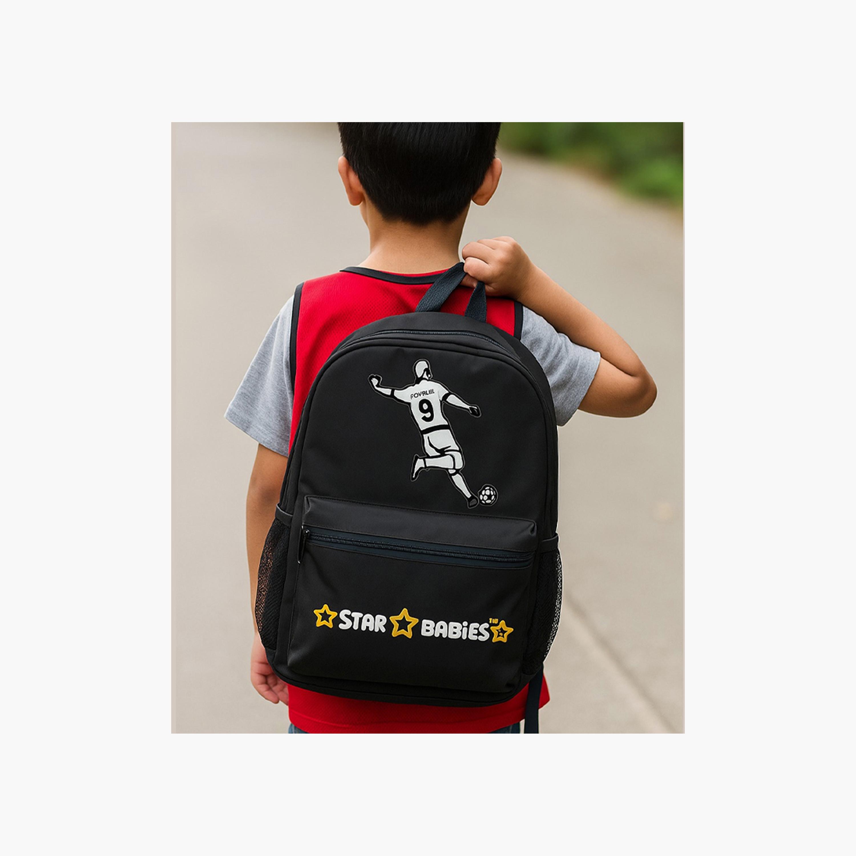 Star Babies 16" Backpack and 500 ml Food Jar with Free Gifts - Football-school-bagsandbackpacks-sets-image-3