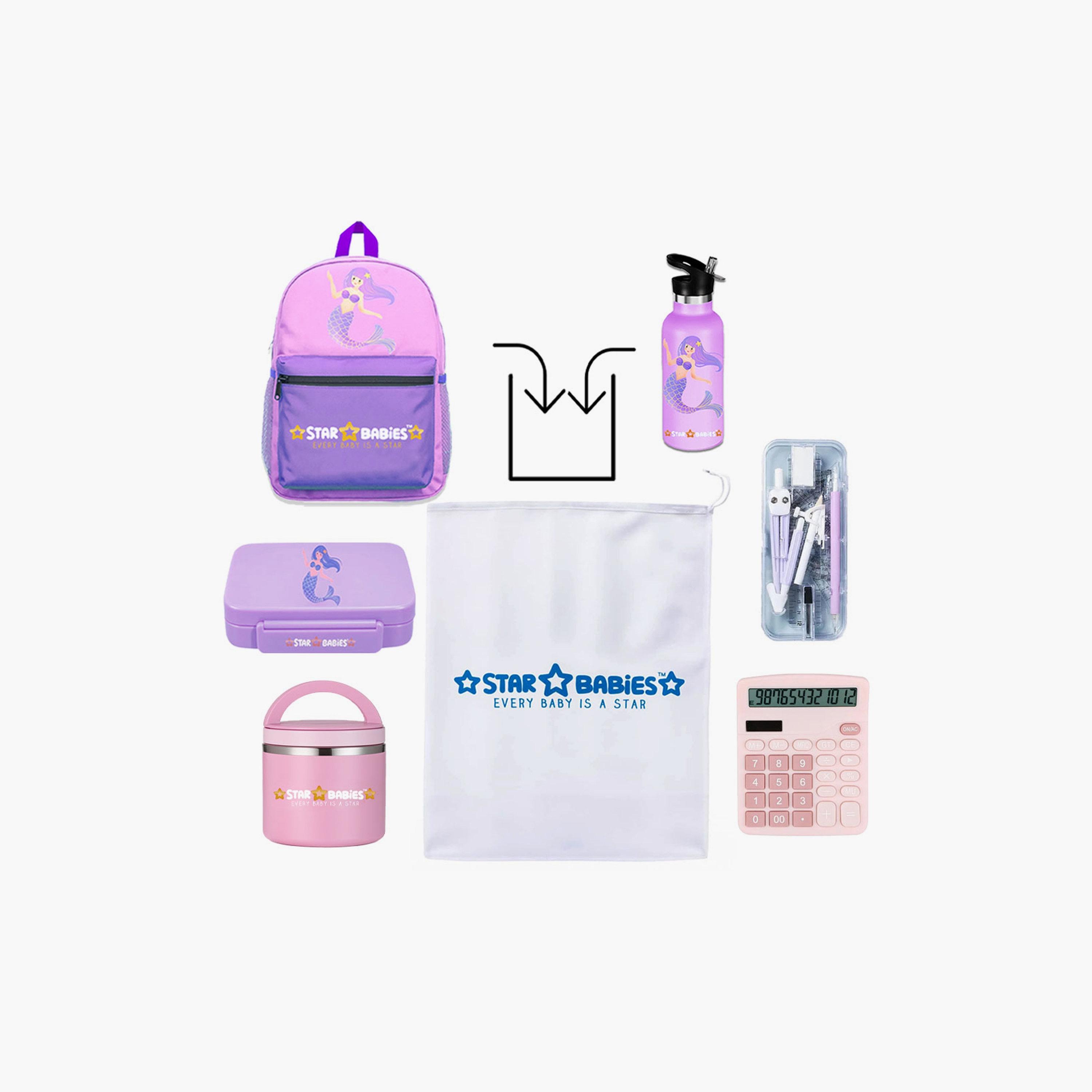 Star Babies 4-Piece 16" School Bag Set with Free Gifts - Mermaid-school-bagsandbackpacks-sets-image-10