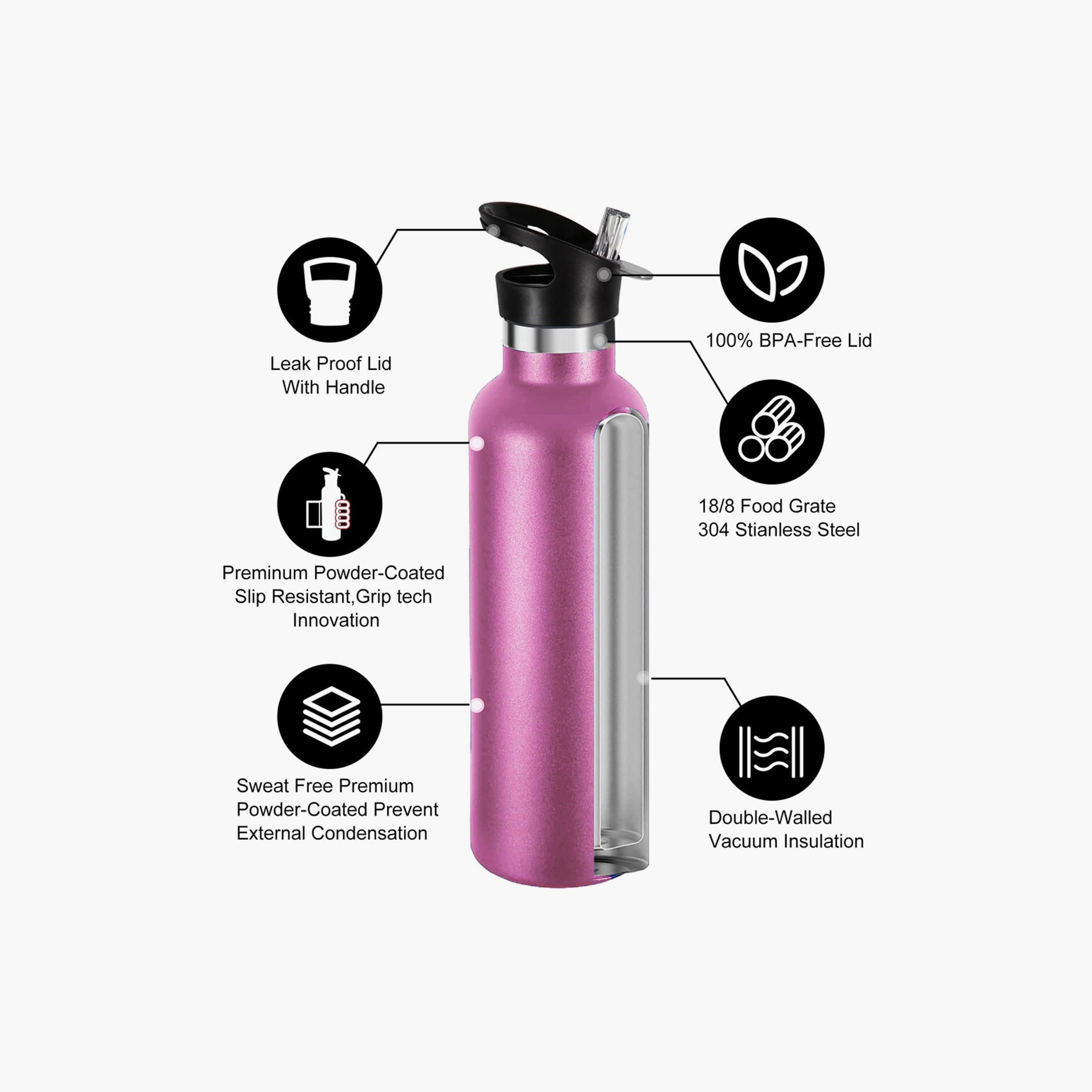 زجاجة مياه وبرطمان طعام من الستانلس ستيل من ستار بيبيز مع هدايا مجانية - الأرنب-school-waterbottles-image-5