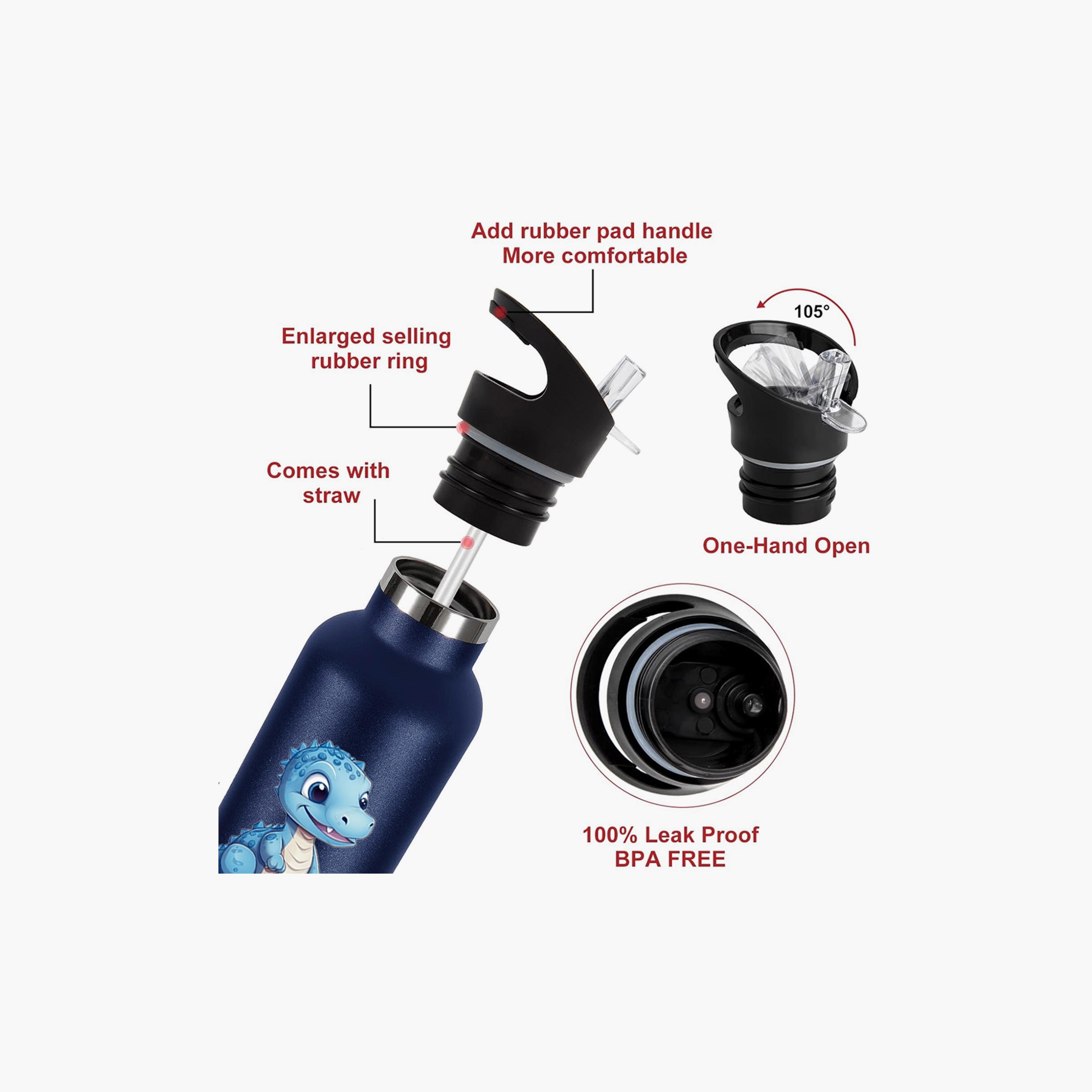Star Babies Stainless Steel Water Bottle and Food Jar with Free Gifts - Dinosaurs-school-waterbottles-image-6