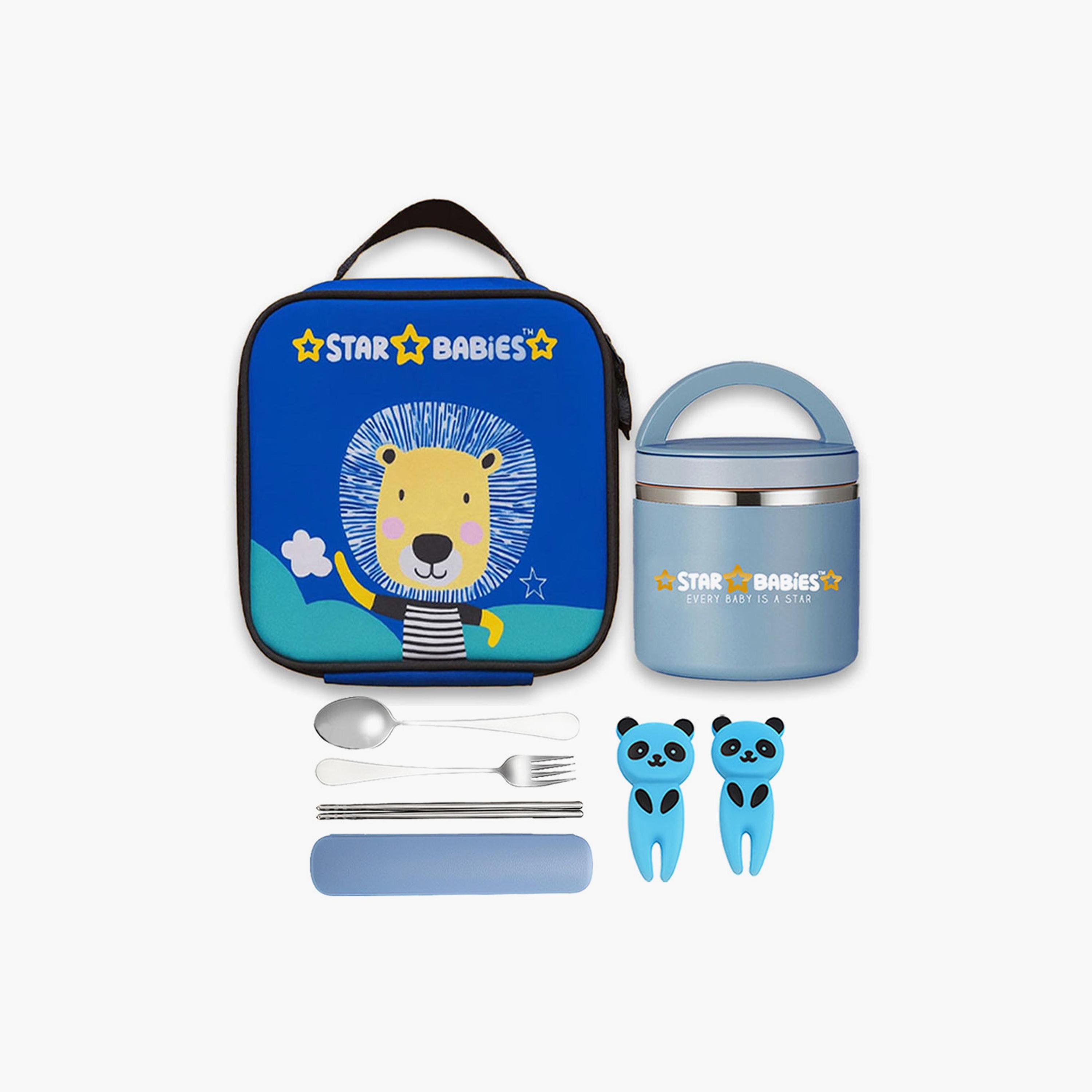 Star Babies Lunch Bag with Food Jar with Free Gifts - Brave Lion-school-lunchessentials-lunchbags-image-1