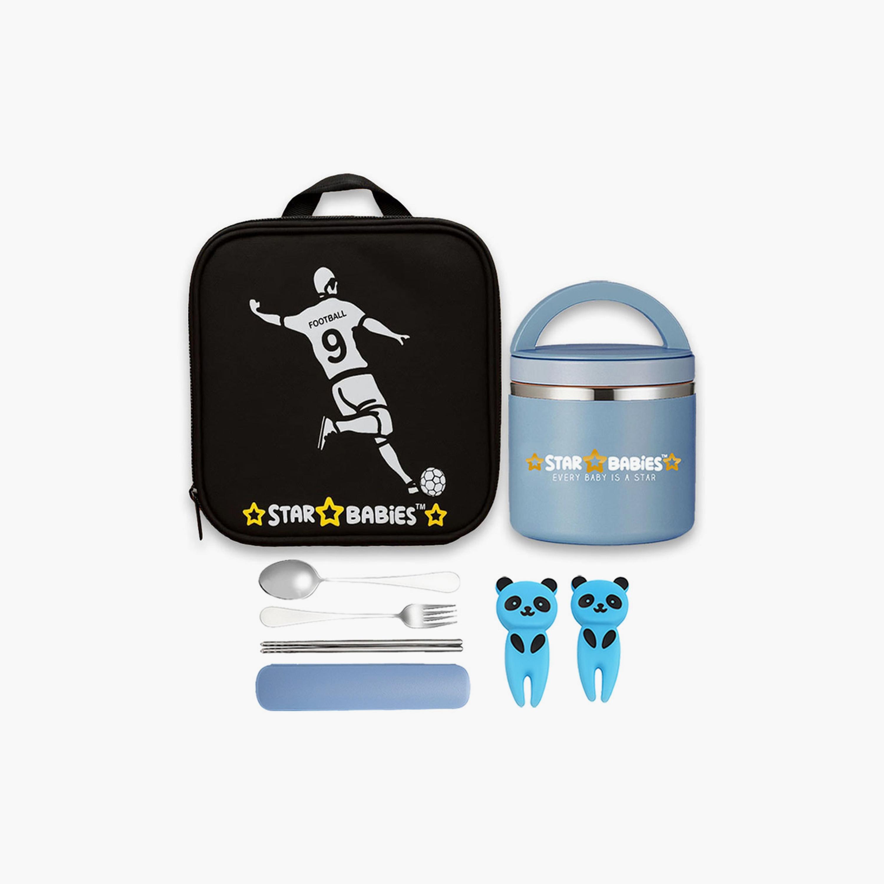 Star Babies Lunch Bag with Food Jar with Free Gifts - Football-school-lunchessentials-lunchbags-image-1