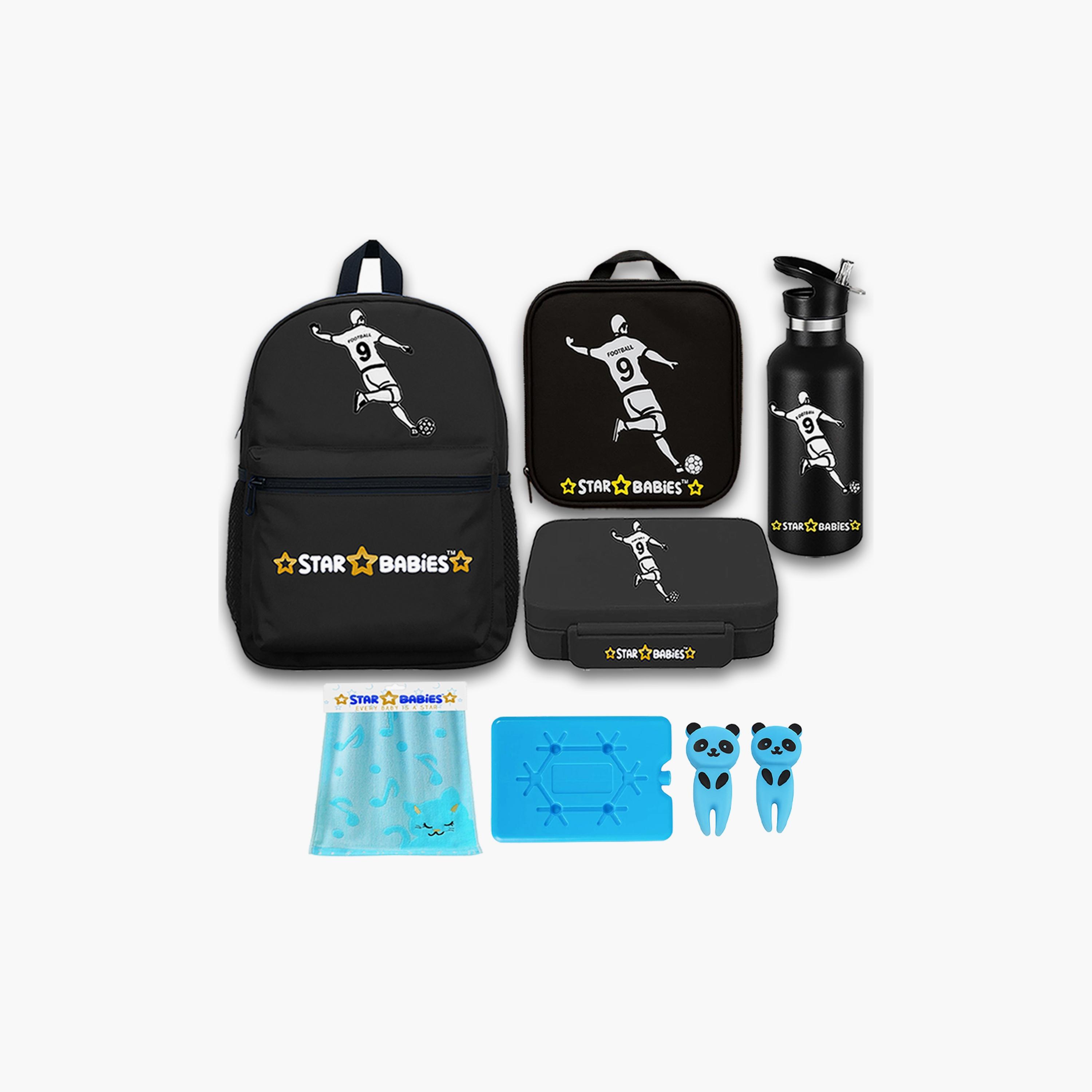مجموعة حقيبة مدرسية 4 قطع مقاس 16 بوصة من ستار بيبيز مع هدايا مجانية - كرة القدم-school-bagsandbackpacks-sets-image-1