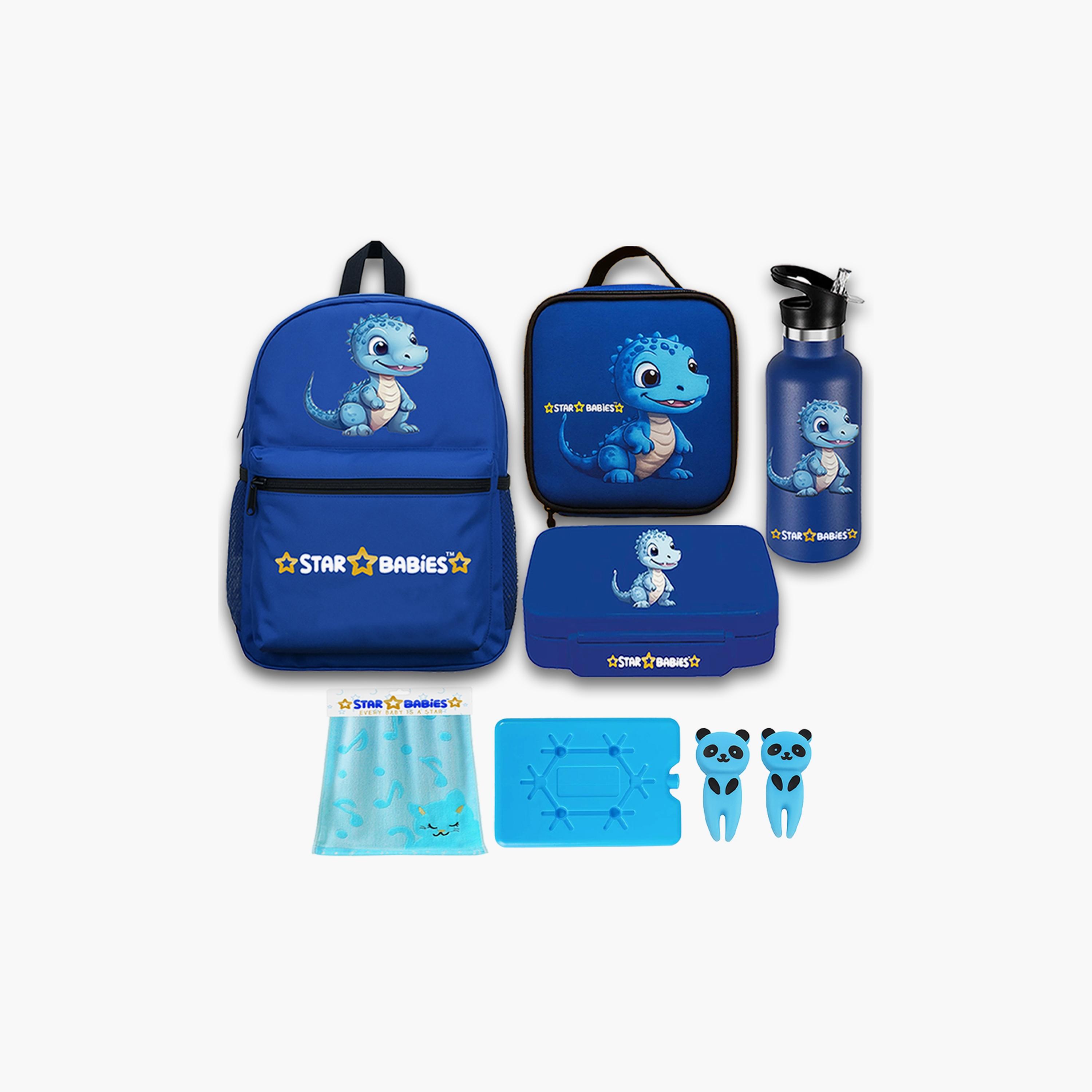 Star Babies 4-Piece 16" School Bag Set with Free Gifts - Dinosaurs-school-bagsandbackpacks-sets-image-1