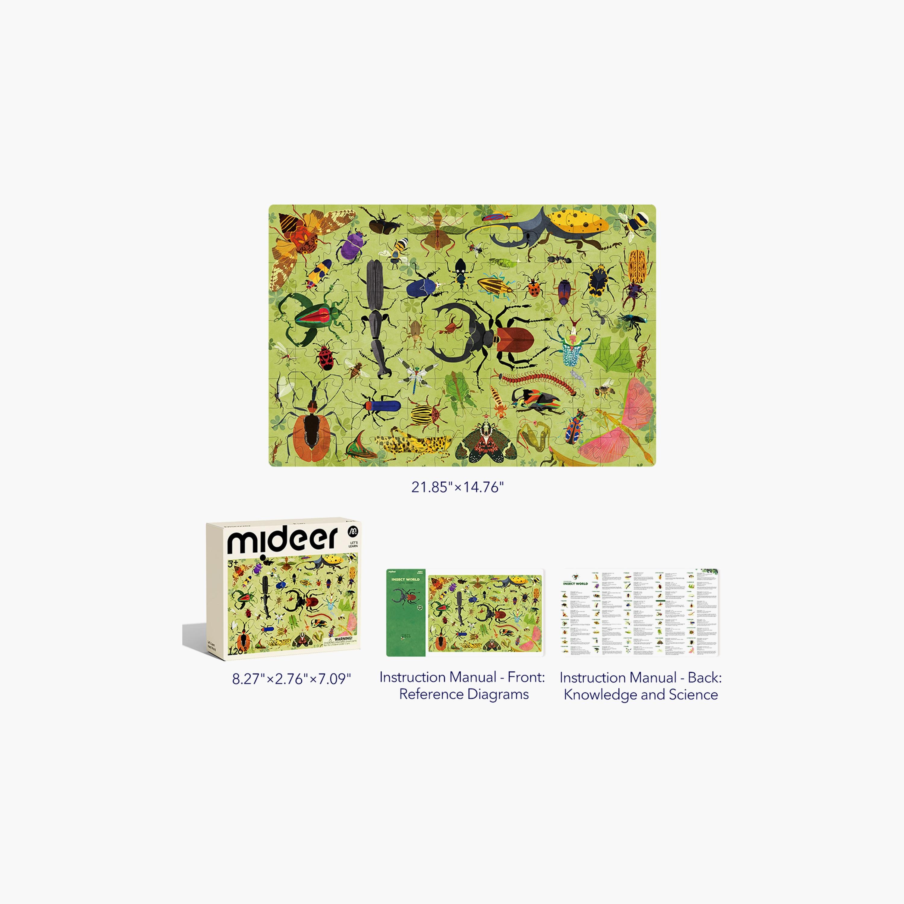 Mideer 126-Piece Let's Learn Educational Puzzle - Insect World-toys-buildingblocks-blocks-image-3