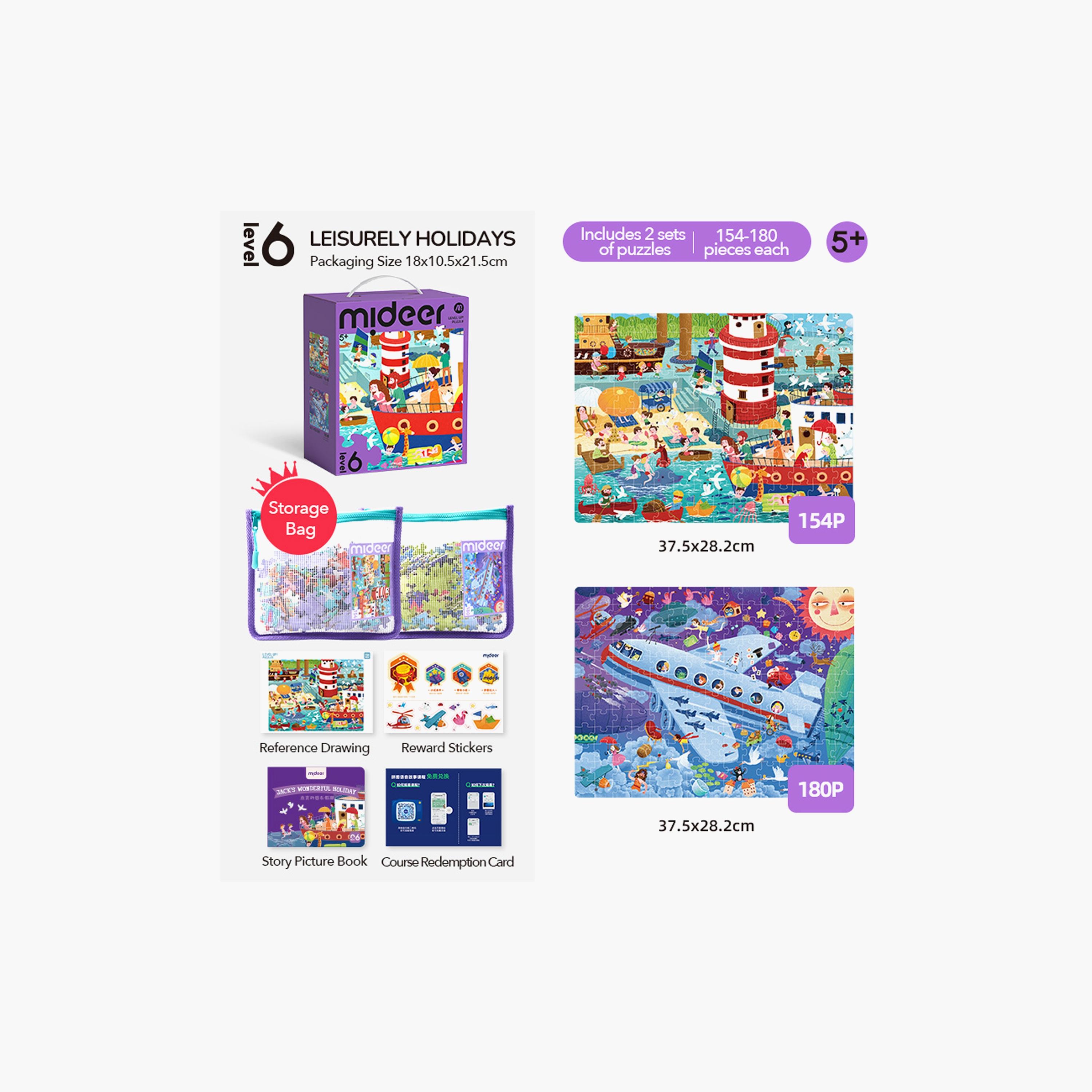Mideer 2-in-1 Level Up Holidays Puzzles - Level 6-toys-buildingblocks-blocks-image-2