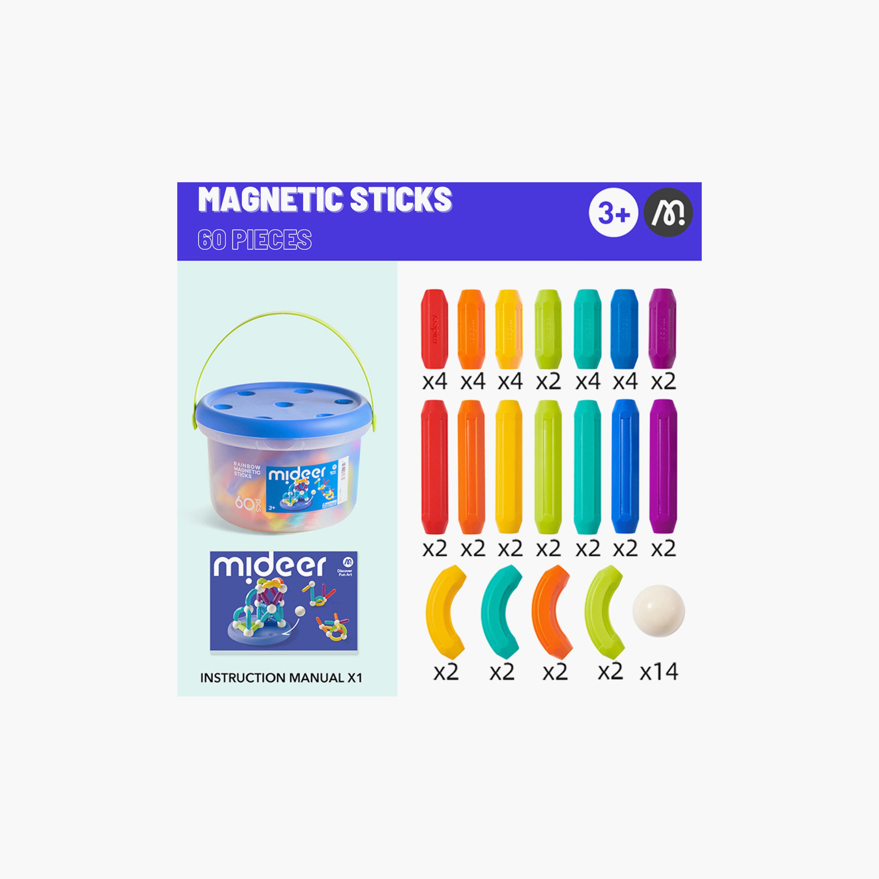 أعواد مغناطيسية من ميدير، 60 قطعة-toys-buildingblocks-magnetictoys-image-6