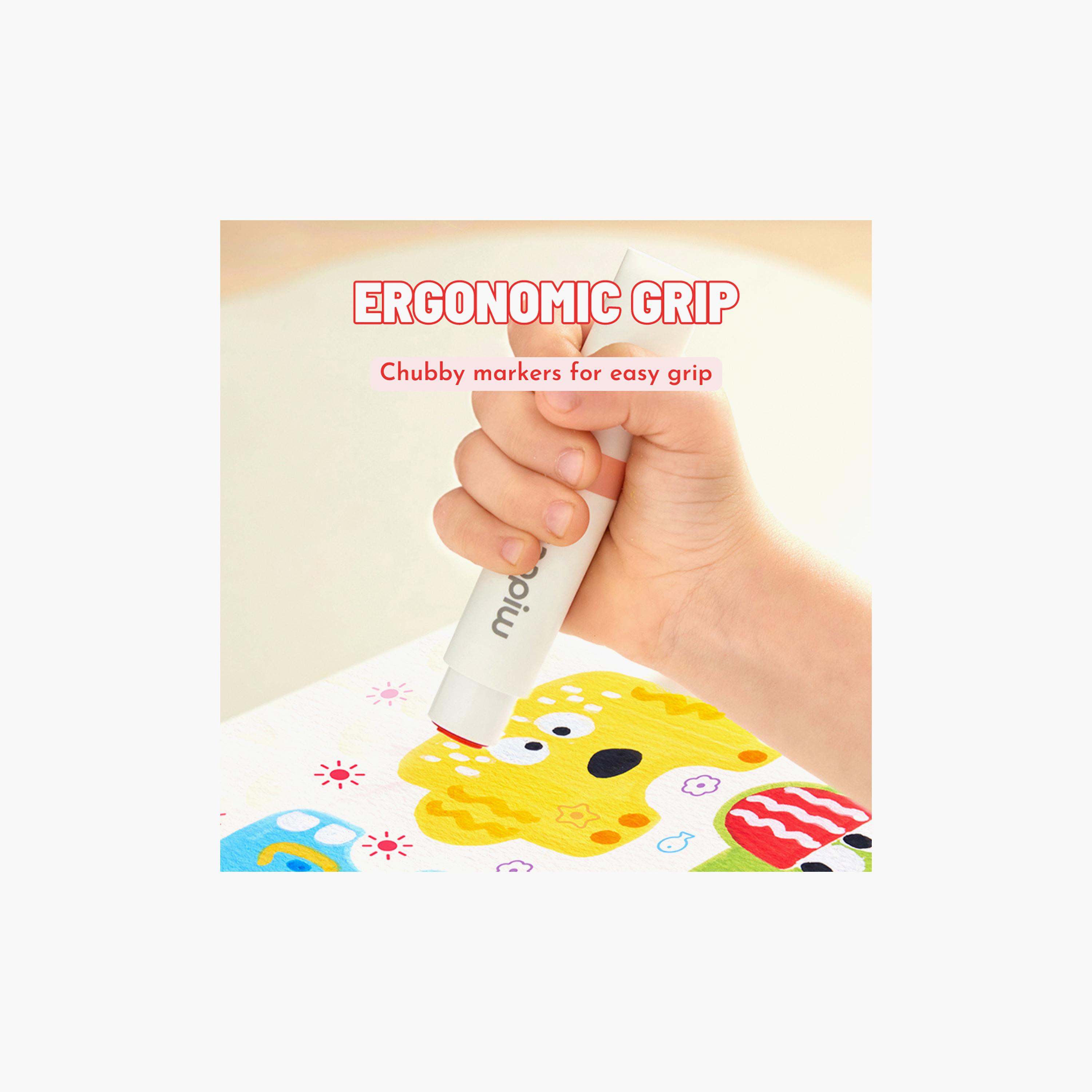 أقلام تحديد قابلة للغسل من ميدير، 6 قطع، ذات رأسين-school-artsandcrafts-image-5