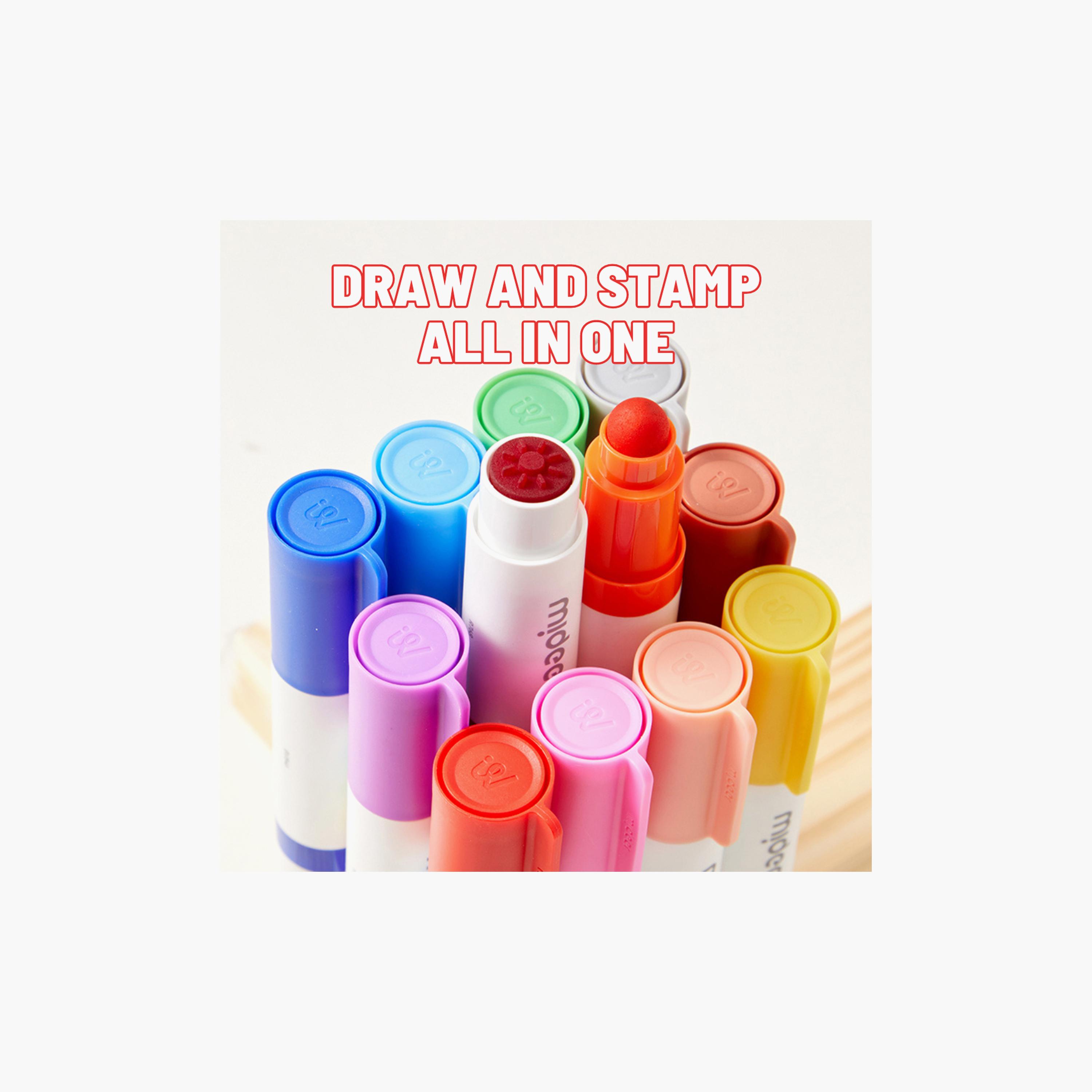 أقلام تحديد قابلة للغسل من ميدير، 12 قطعة، ذات رأسين-school-artsandcrafts-image-3