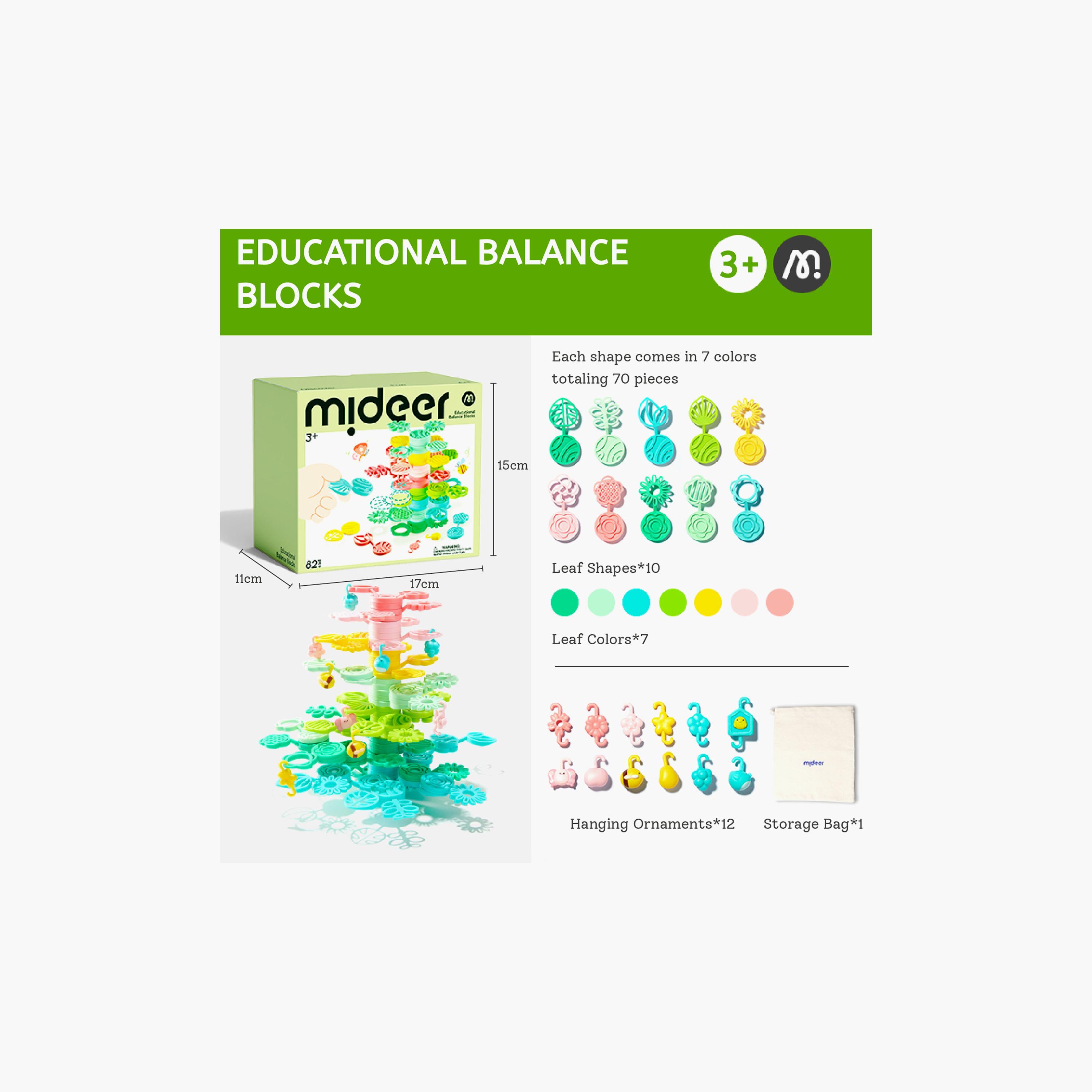 Mideer 82-Piece Floral Balancing Blocks-toys-buildingblocks-blocks-image-2
