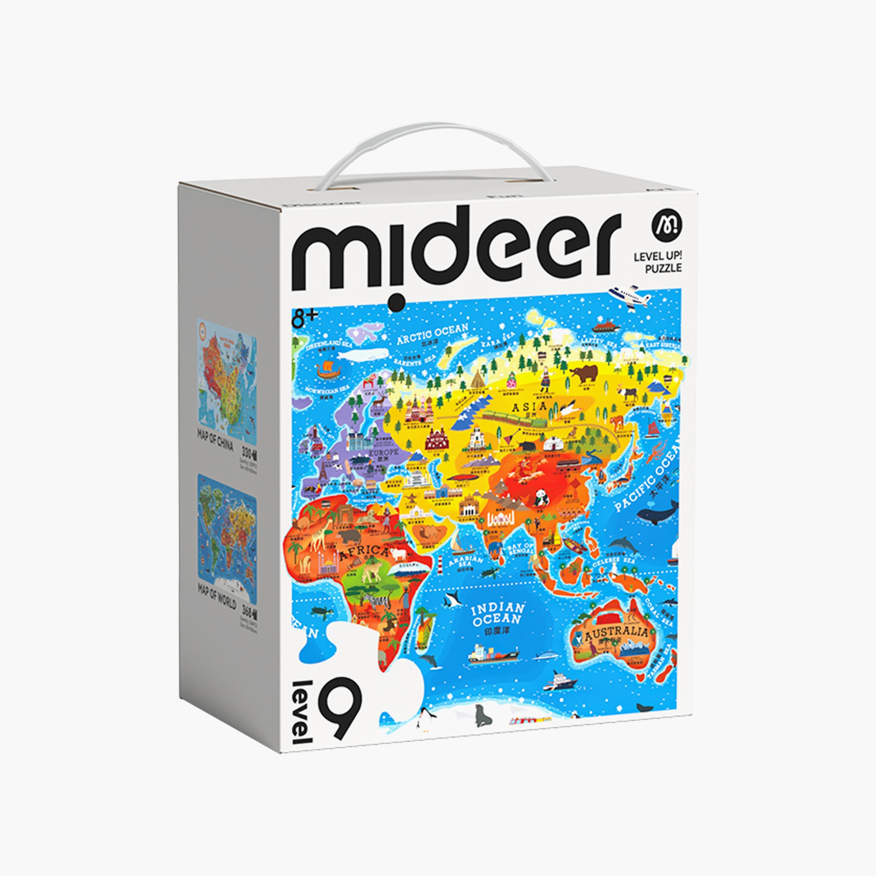 Mideer 2-in-1 Level Up World Map Puzzles - Level 9-toys-buildingblocks-blocks-image-1