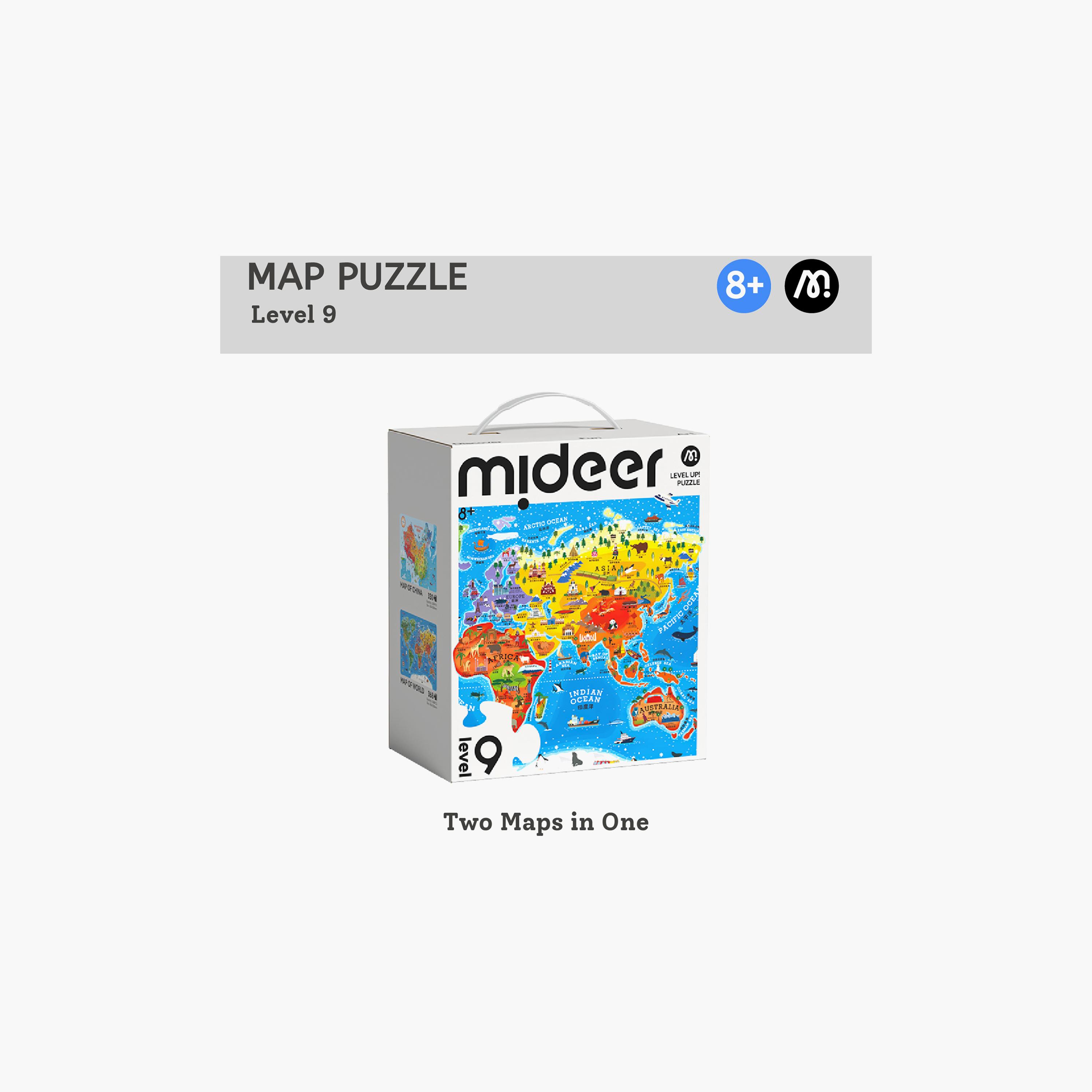 Mideer 2-in-1 Level Up World Map Puzzles - Level 9-toys-buildingblocks-blocks-image-2