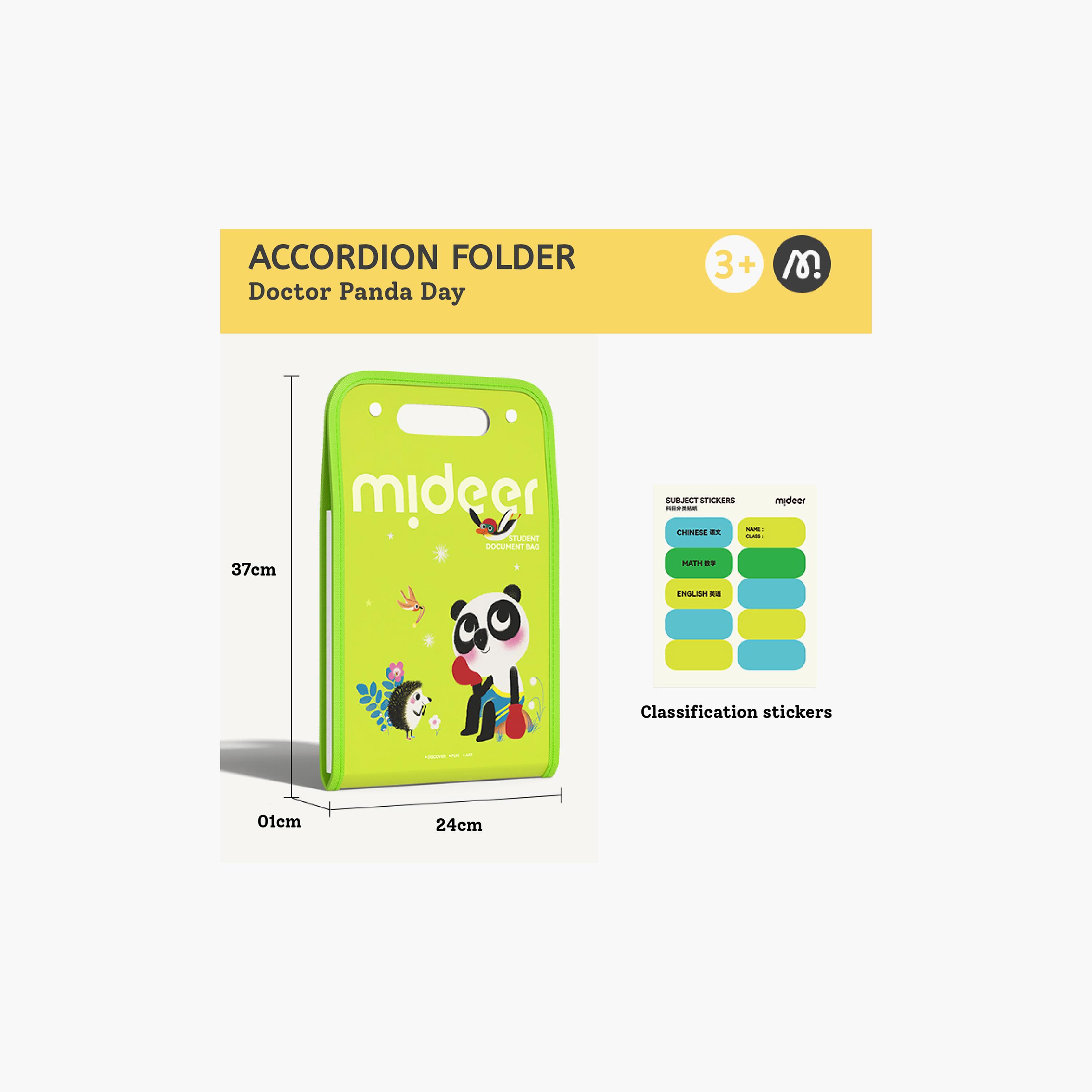 Mideer Expandable Accordion A4 Folder - Doctor Panda-school-stationery-accessories-image-2
