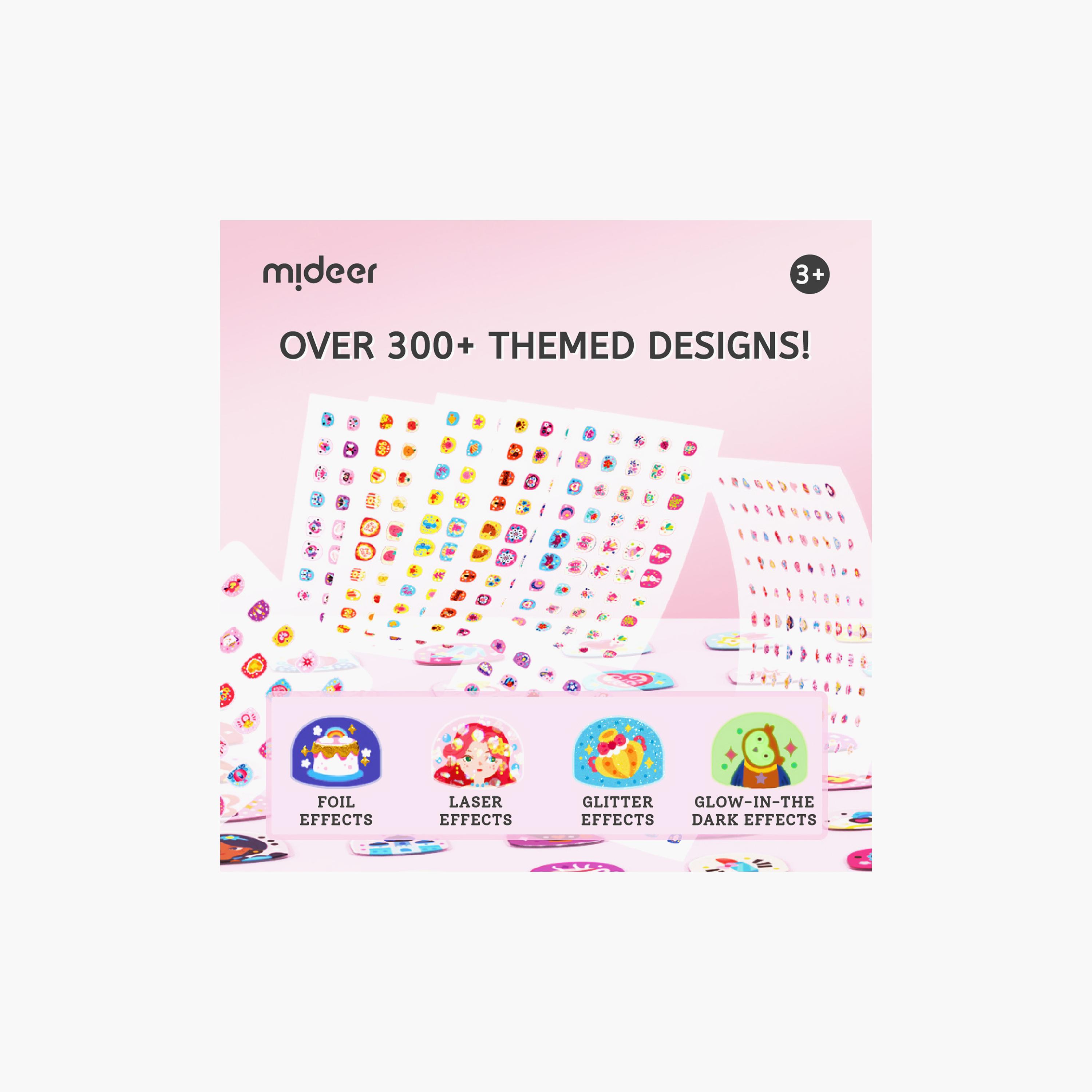 ملصقات أظافر من ميدير - 300 قطعة - لحفلات الحلوى-school-artsandcrafts-image-4