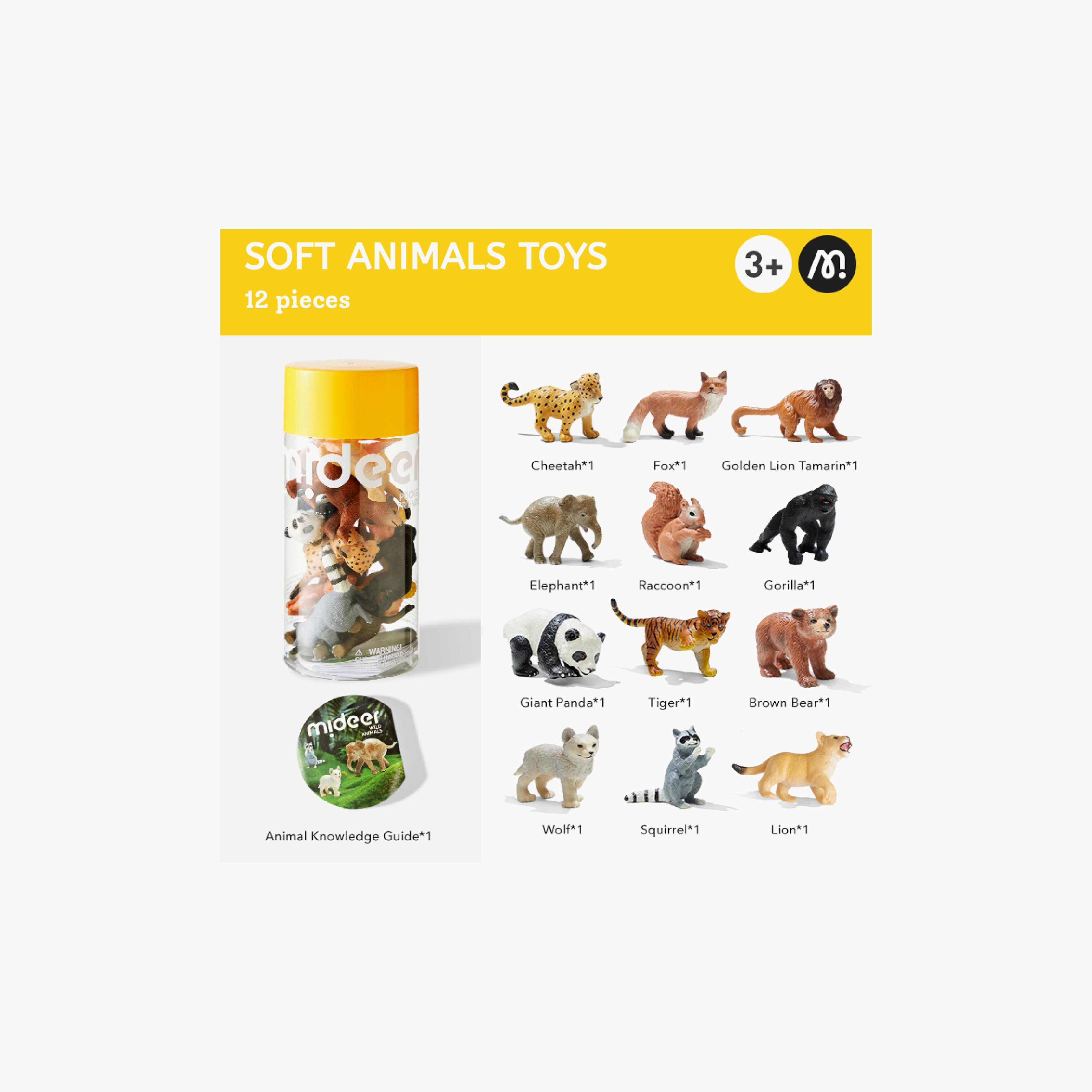 مجموعة سفاري للحيوانات من ميدير، 12 قطعة-toys-playfigures-actionfigures-image-3