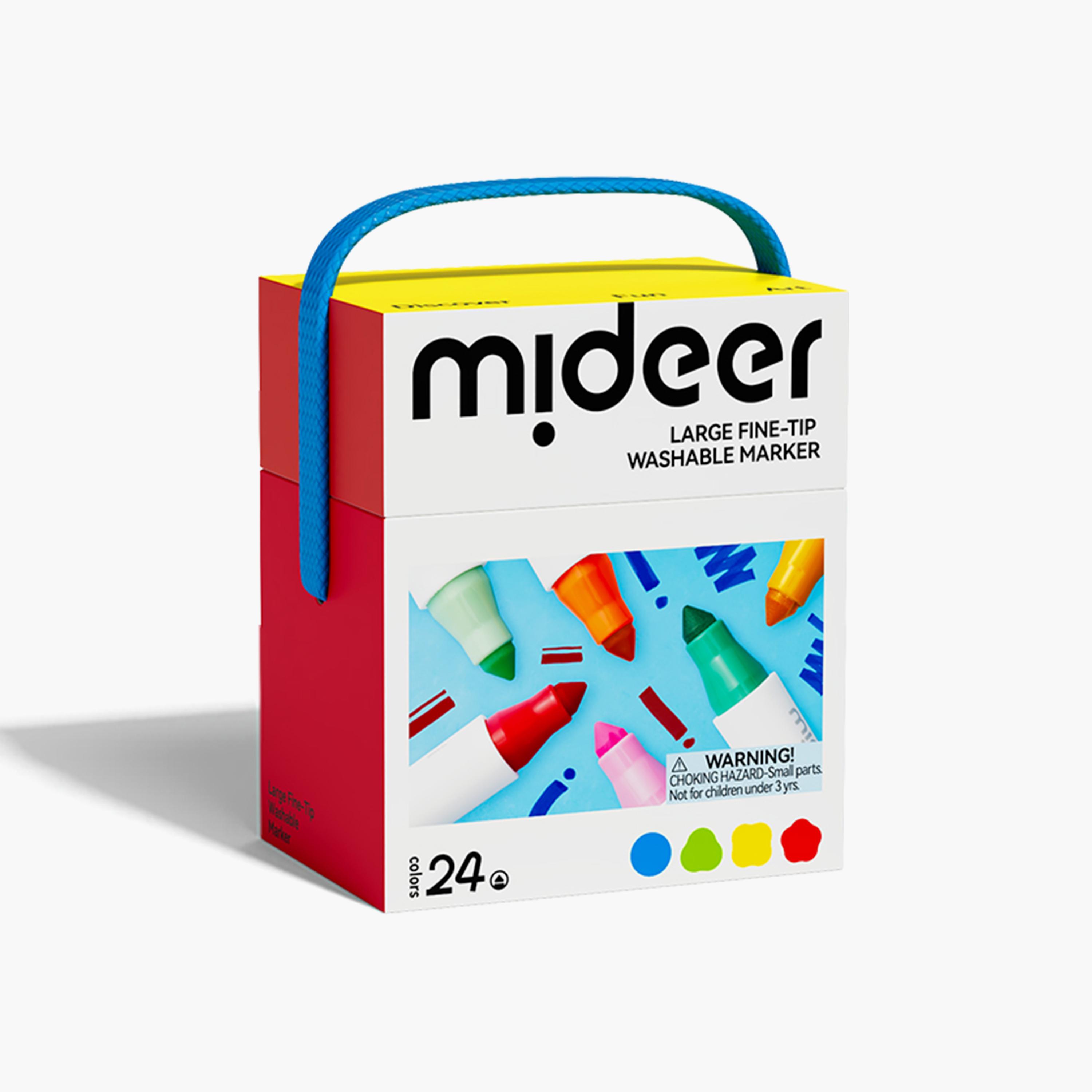 Mideer 24-Piece Large Fine Tip Washable Markers-school-artsandcrafts-image-1