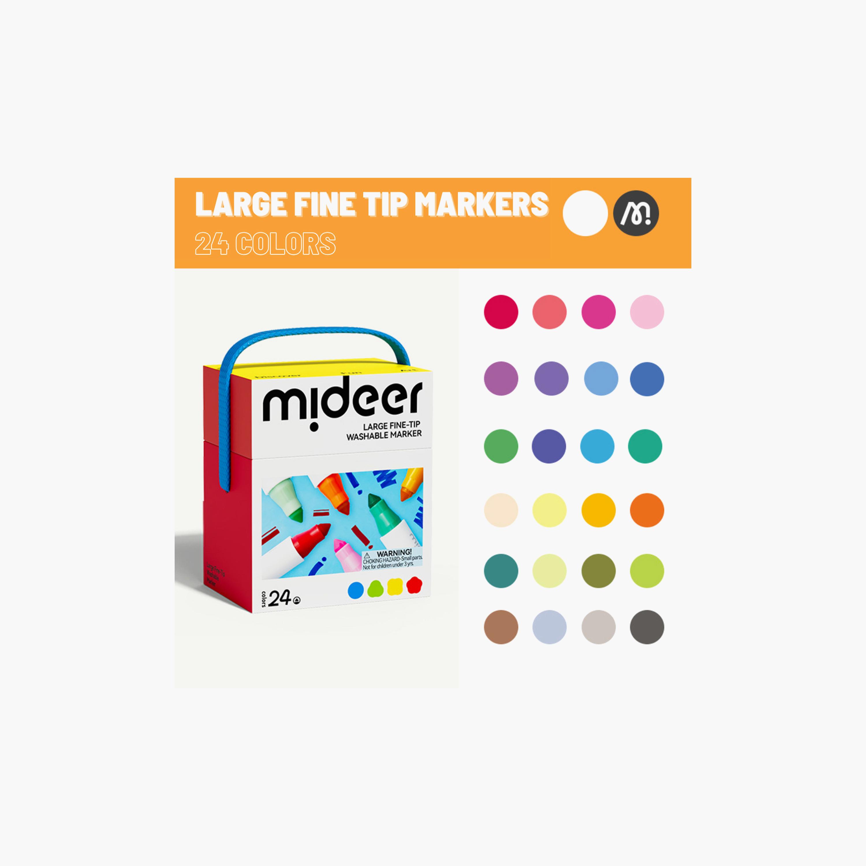 Mideer 24-Piece Large Fine Tip Washable Markers-school-artsandcrafts-image-8