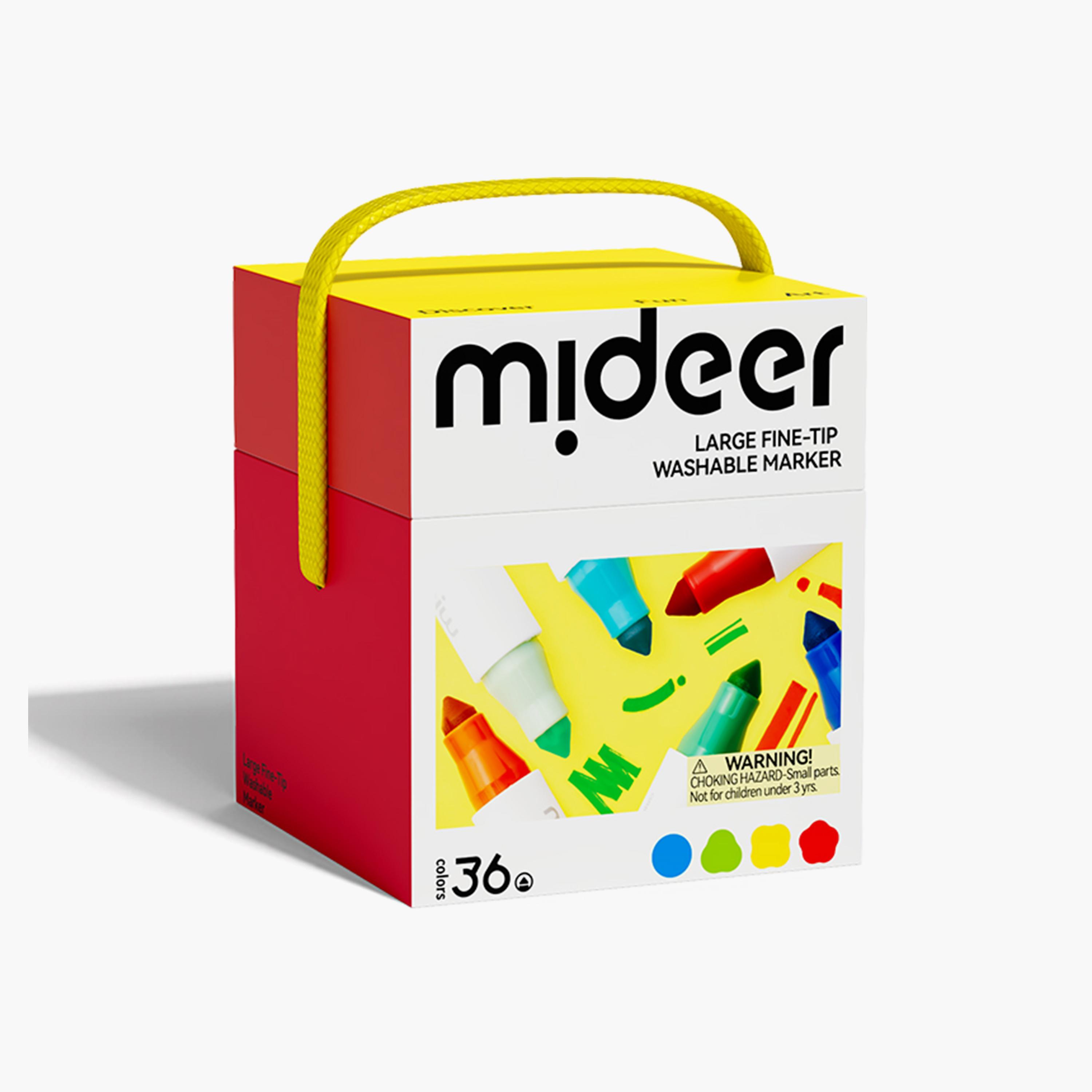 Mideer 36-Piece Large Fine Tip Washable Markers-school-artsandcrafts-image-1