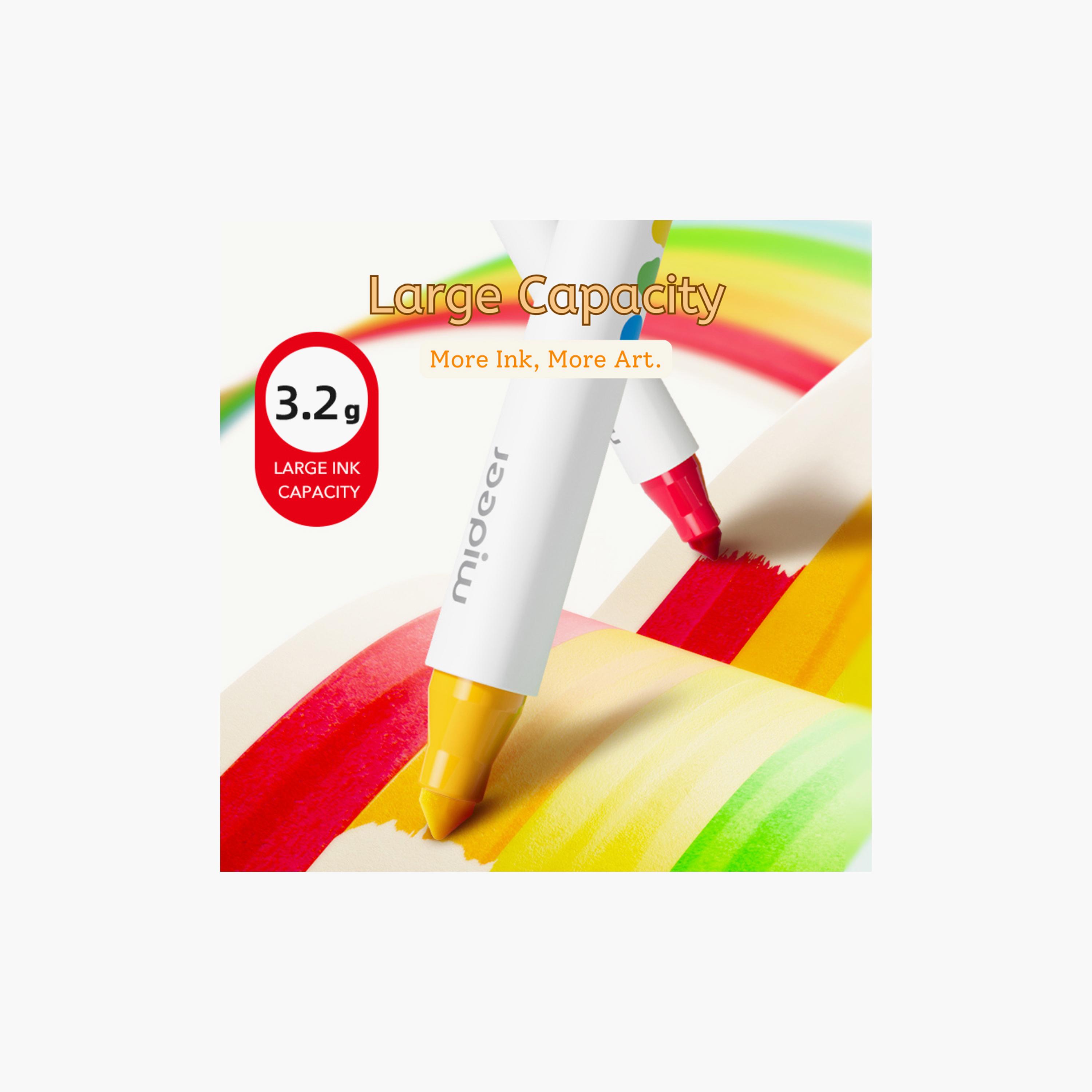 Mideer 36-Piece Large Fine Tip Washable Markers-school-artsandcrafts-image-3