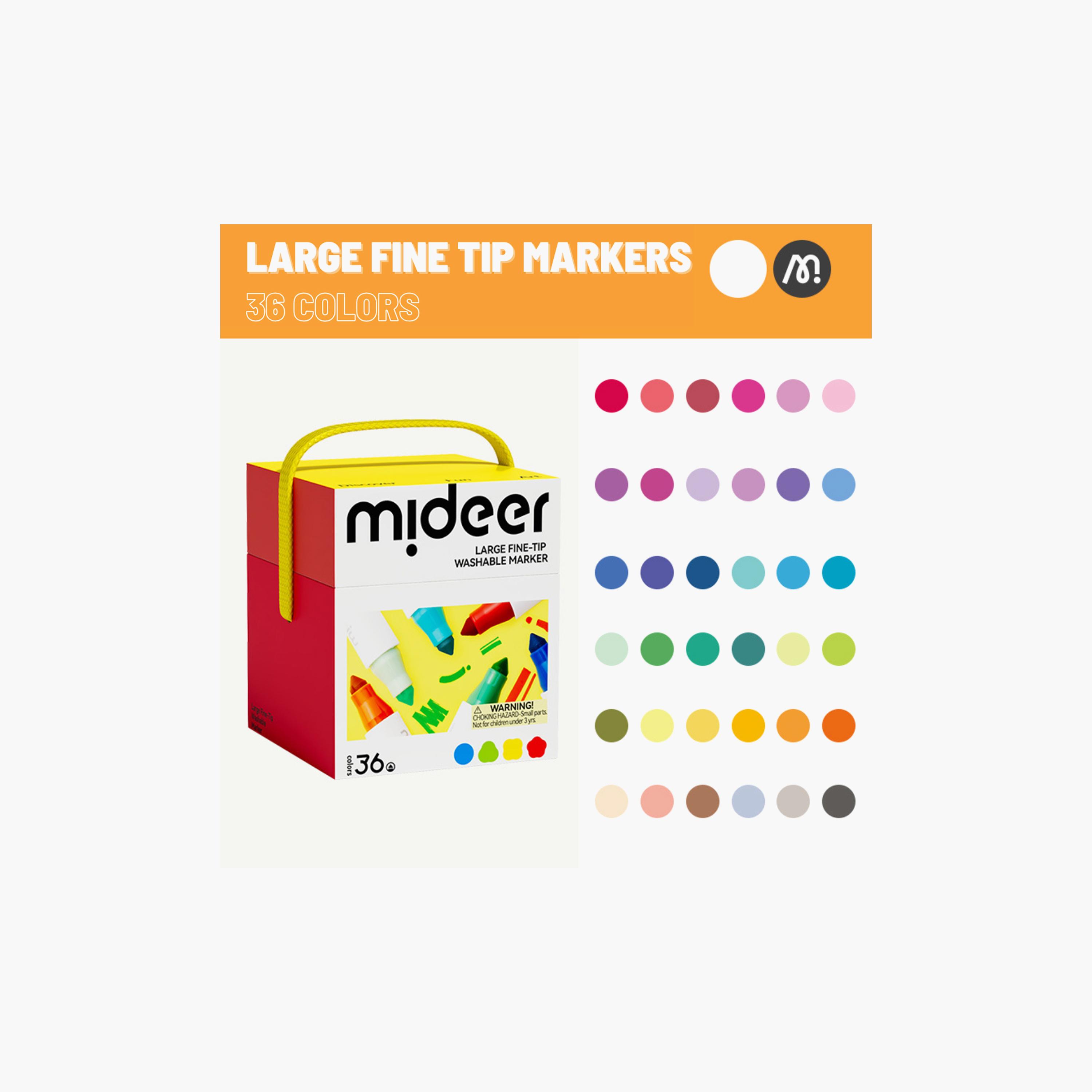 Mideer 36-Piece Large Fine Tip Washable Markers-school-artsandcrafts-image-8