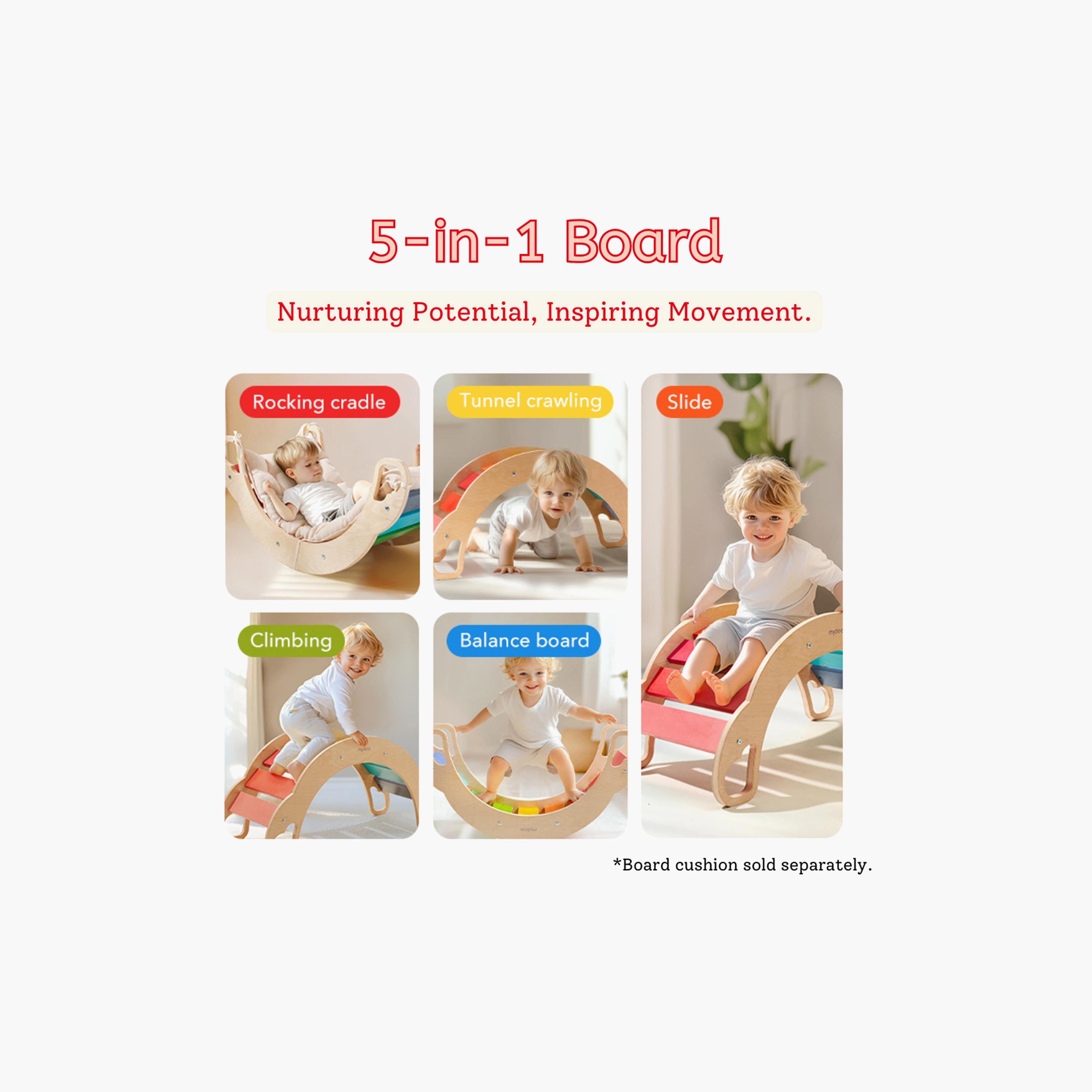 Mideer Rainbow Wooden Climber-toys-outdoor-activity-image-1