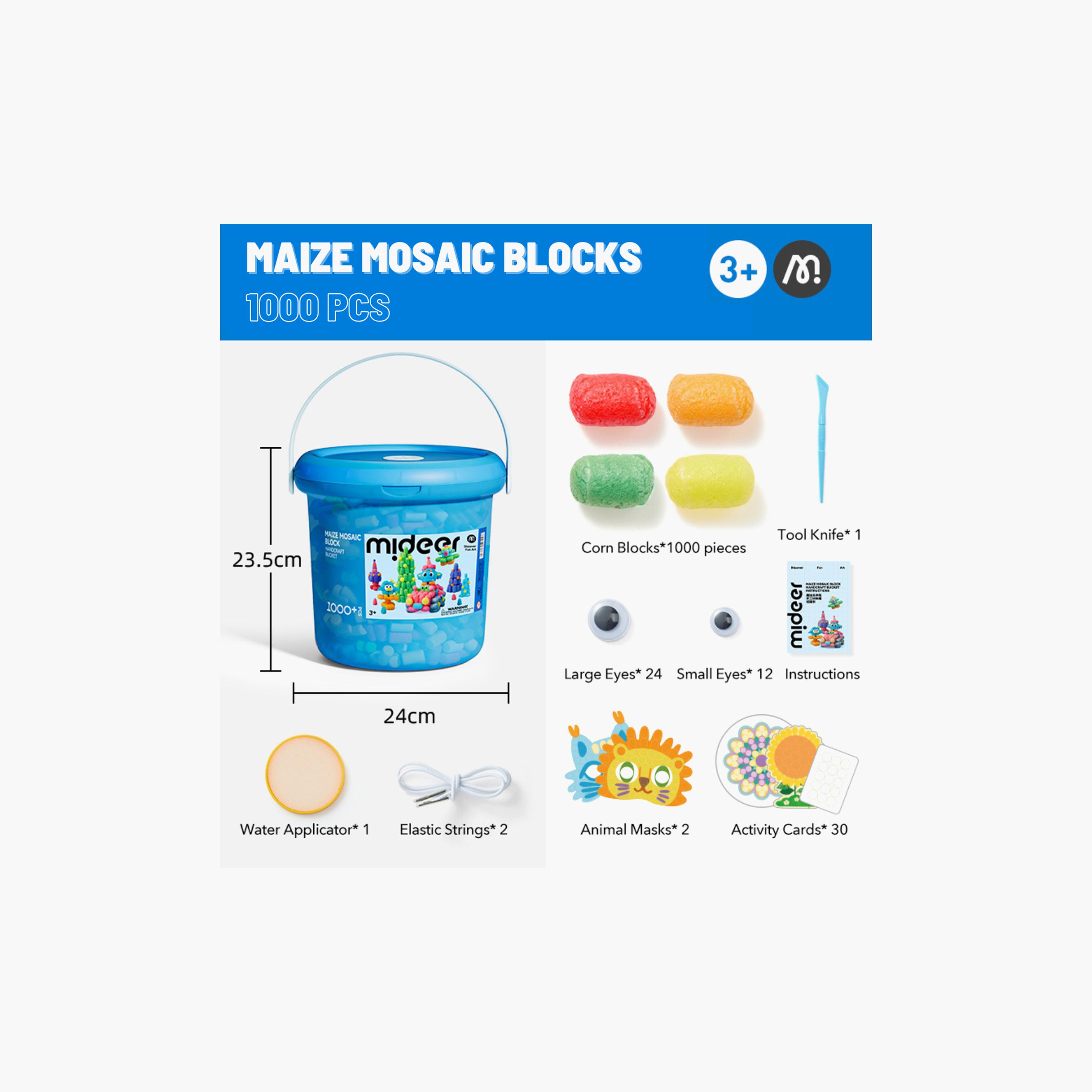 مكعبات فسيفساء الذرة من ميدير، 1000 قطعة-toys-buildingblocks-blocks-image-10